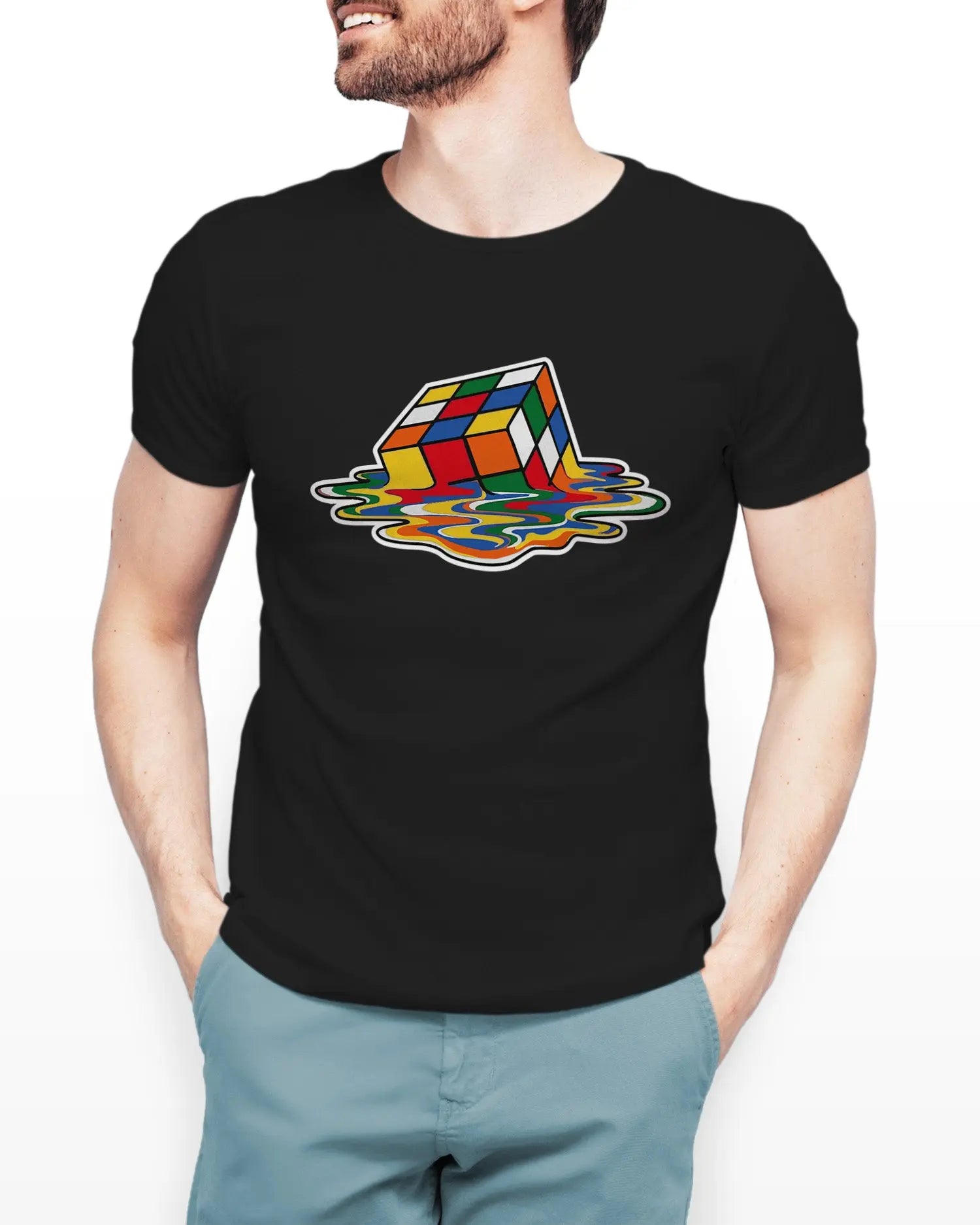 Camiseta de Manga Corta -  Cubo de Rubik  - 100% Algodón Home & Living
