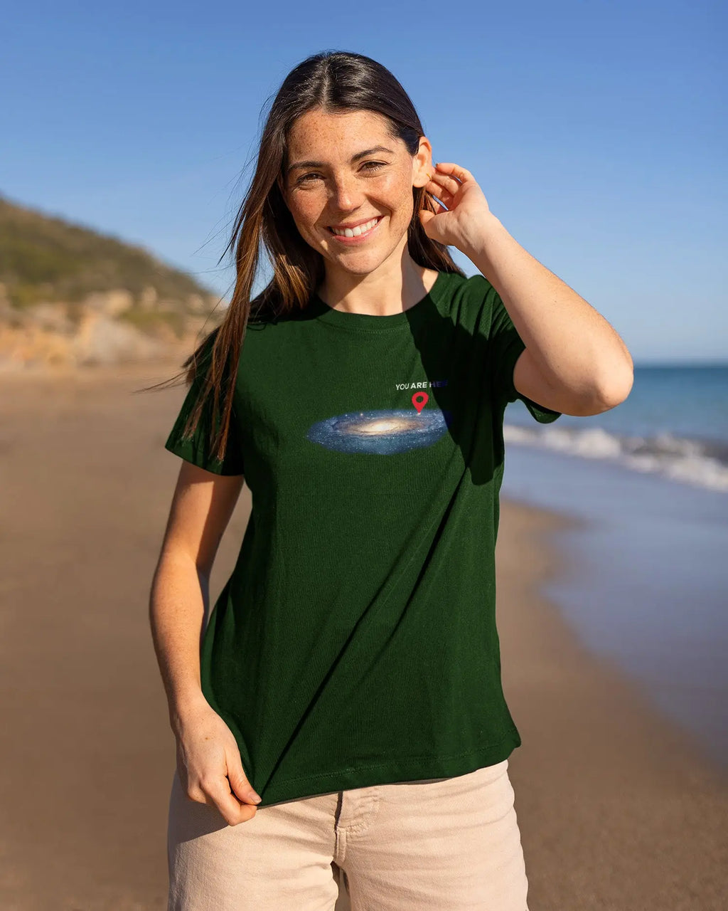 Camiseta de Manga Corta -  Galaxia Universo  - 100% Algodón Home & Living