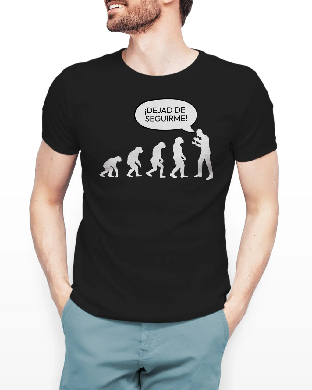 Camiseta de Manga Corta -  La Evolución Humana  - 100% Algodón Home & Living