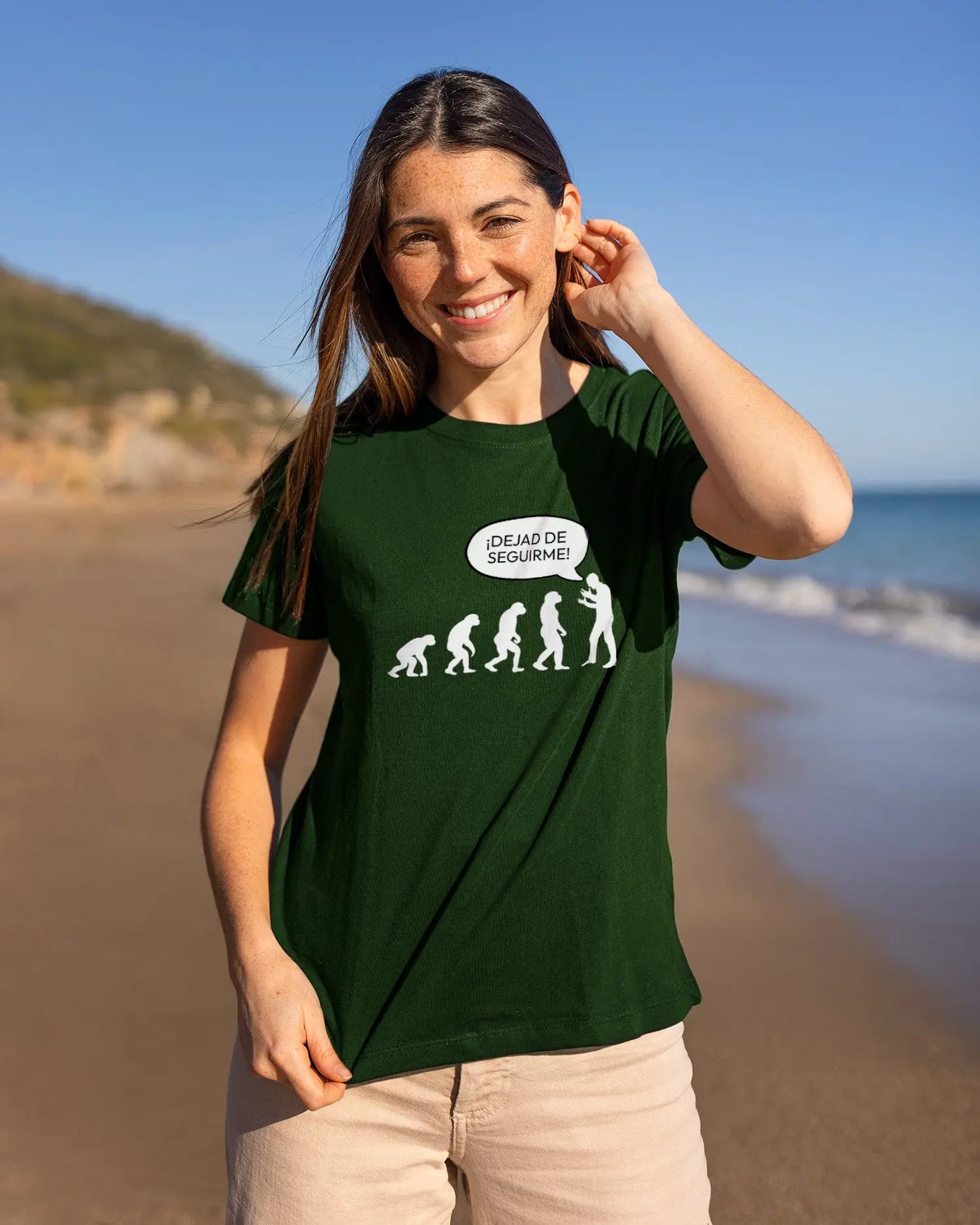 Camiseta de Manga Corta -  La Evolución Humana  - 100% Algodón Home & Living