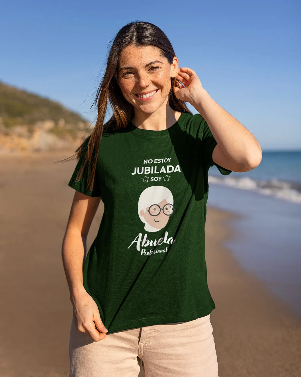Camiseta de Manga Corta -  No Estoy Jubilada Soy Abuela Profesional  - 100% Algodón Home & Living