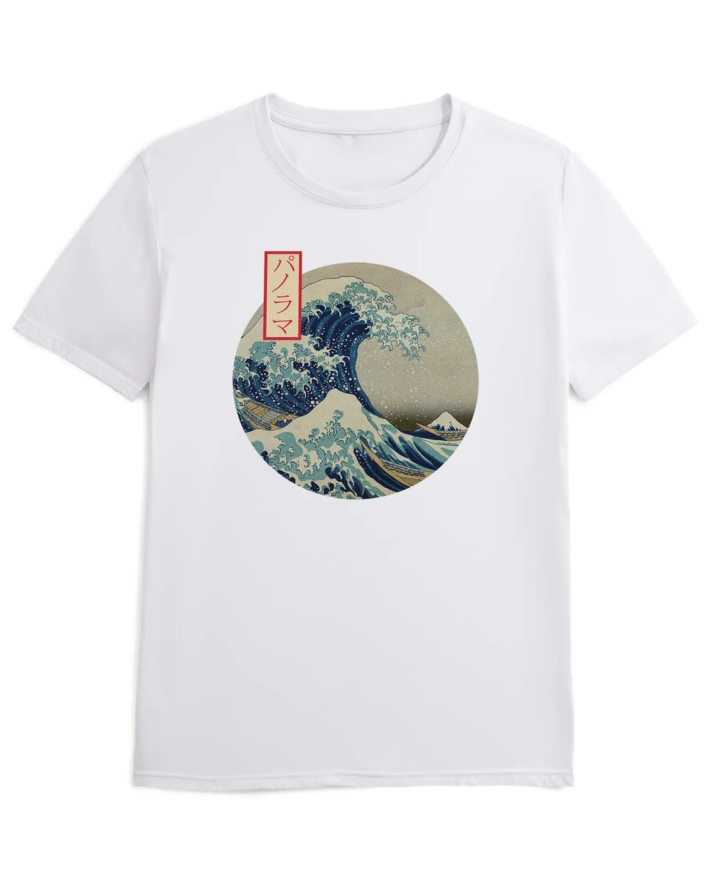 Camiseta de Manga Corta -  Ola Japonesa Hokusai  - 100% Algodón Home & Living