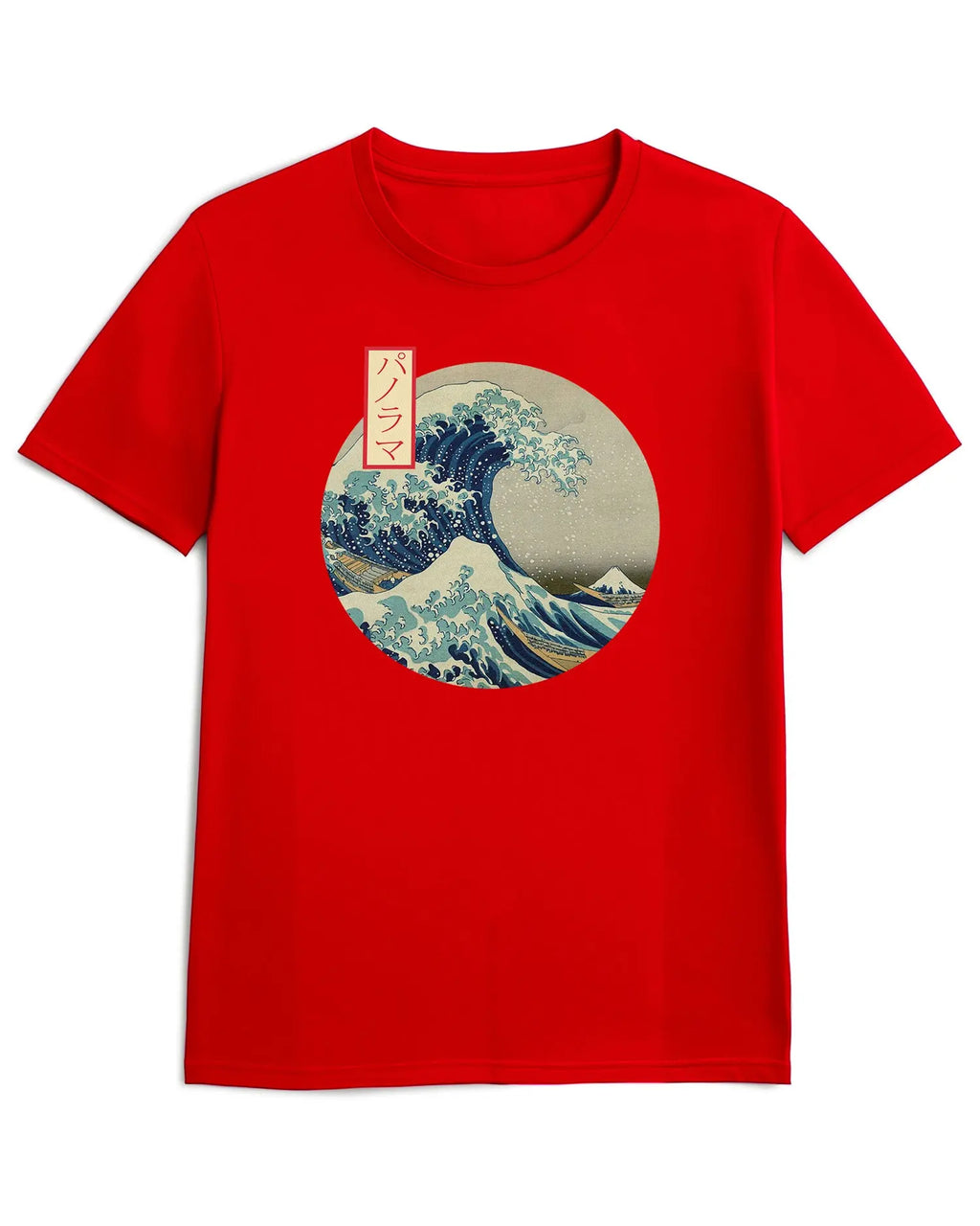 Camiseta de Manga Corta -  Ola Japonesa Hokusai  - 100% Algodón Home & Living