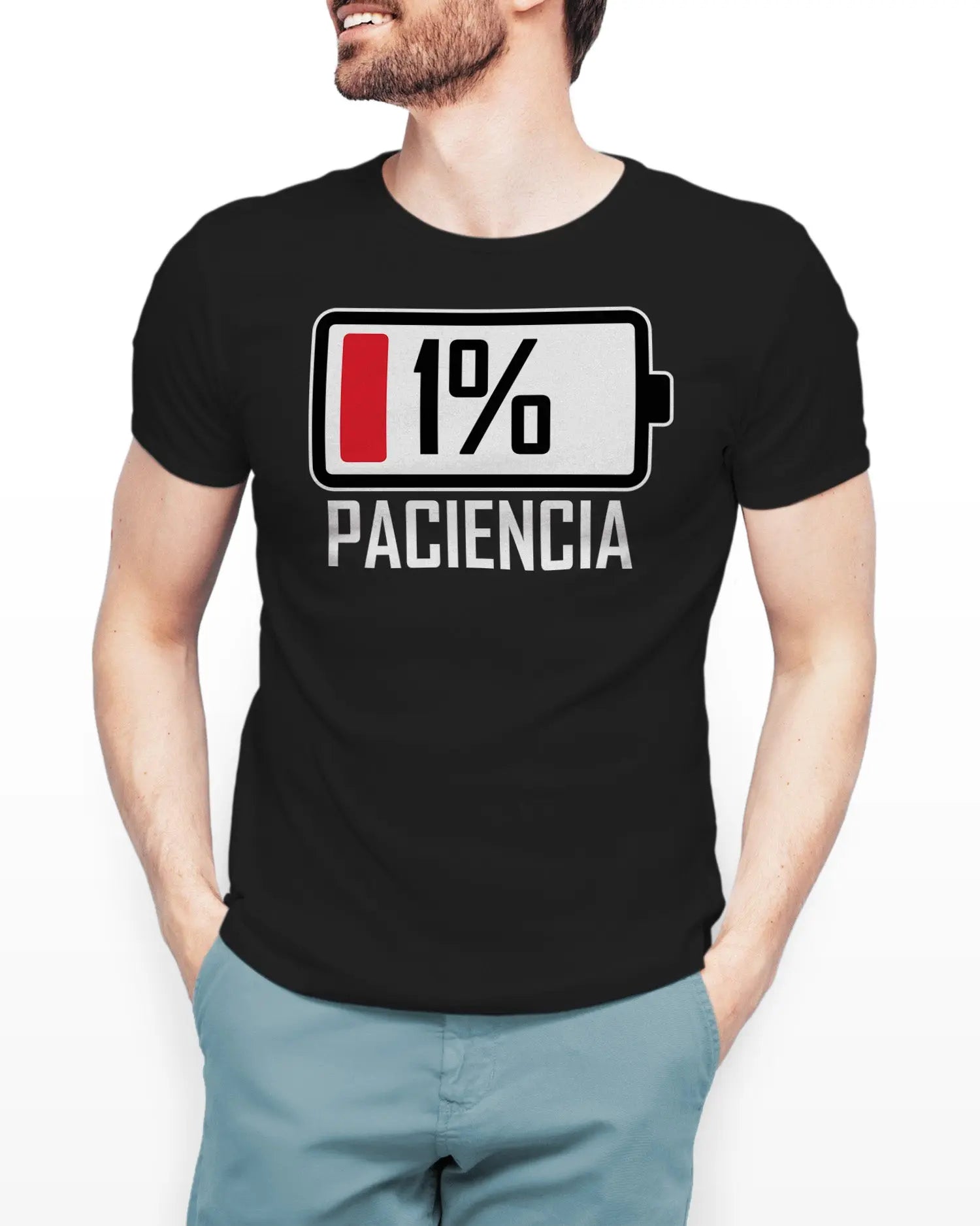 Camiseta de Manga Corta -  Paciencia Cero  - 100% Algodón Home & Living