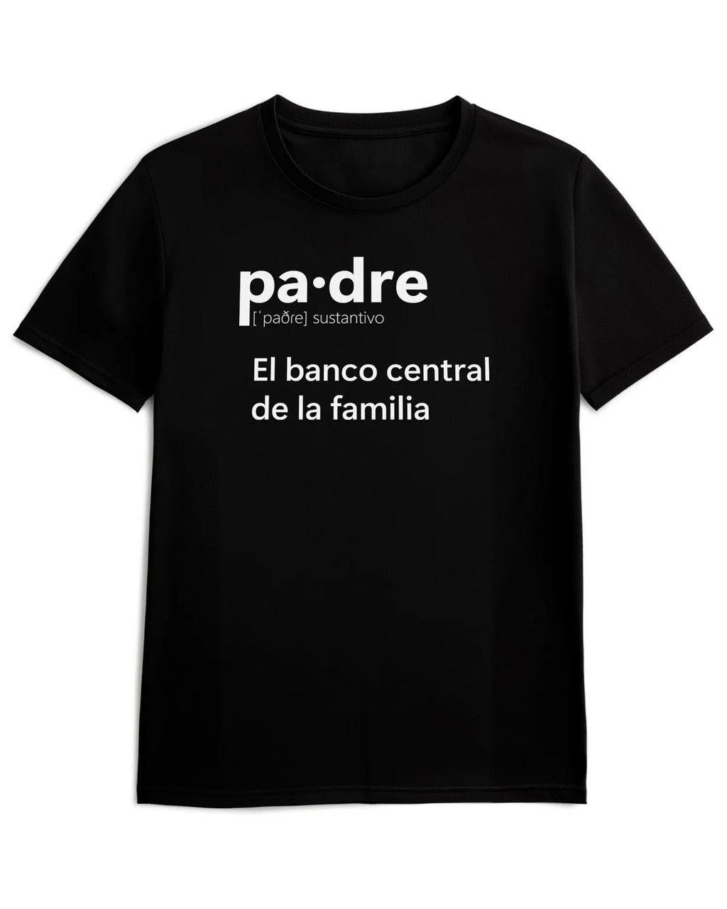 Camiseta de Manga Corta -  Padre, el Banco Central de la Familia  - 100% Algodón Home & Living