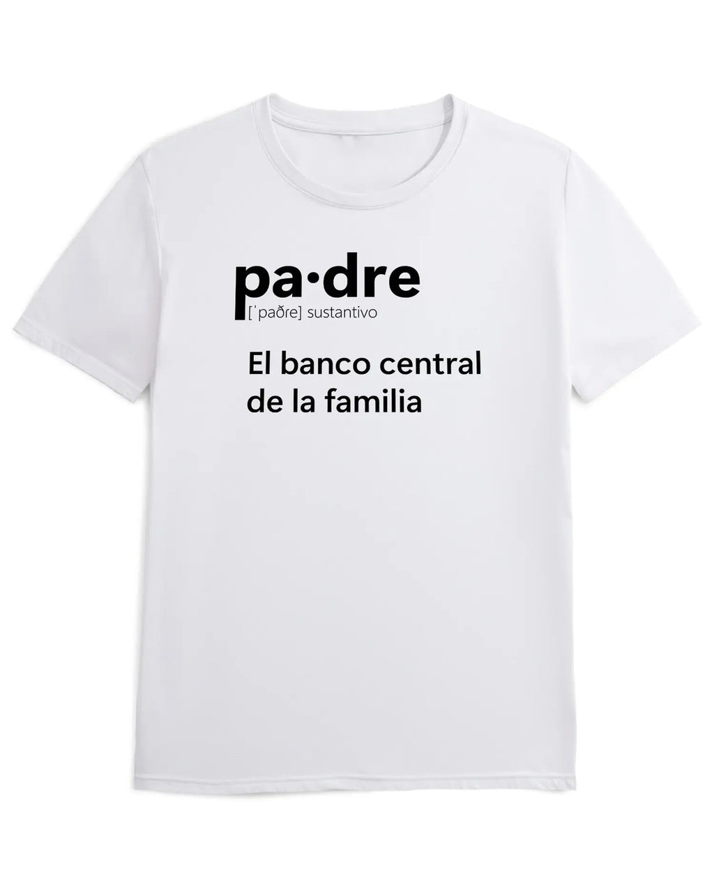 Camiseta de Manga Corta -  Padre, el Banco Central de la Familia  - 100% Algodón Home & Living
