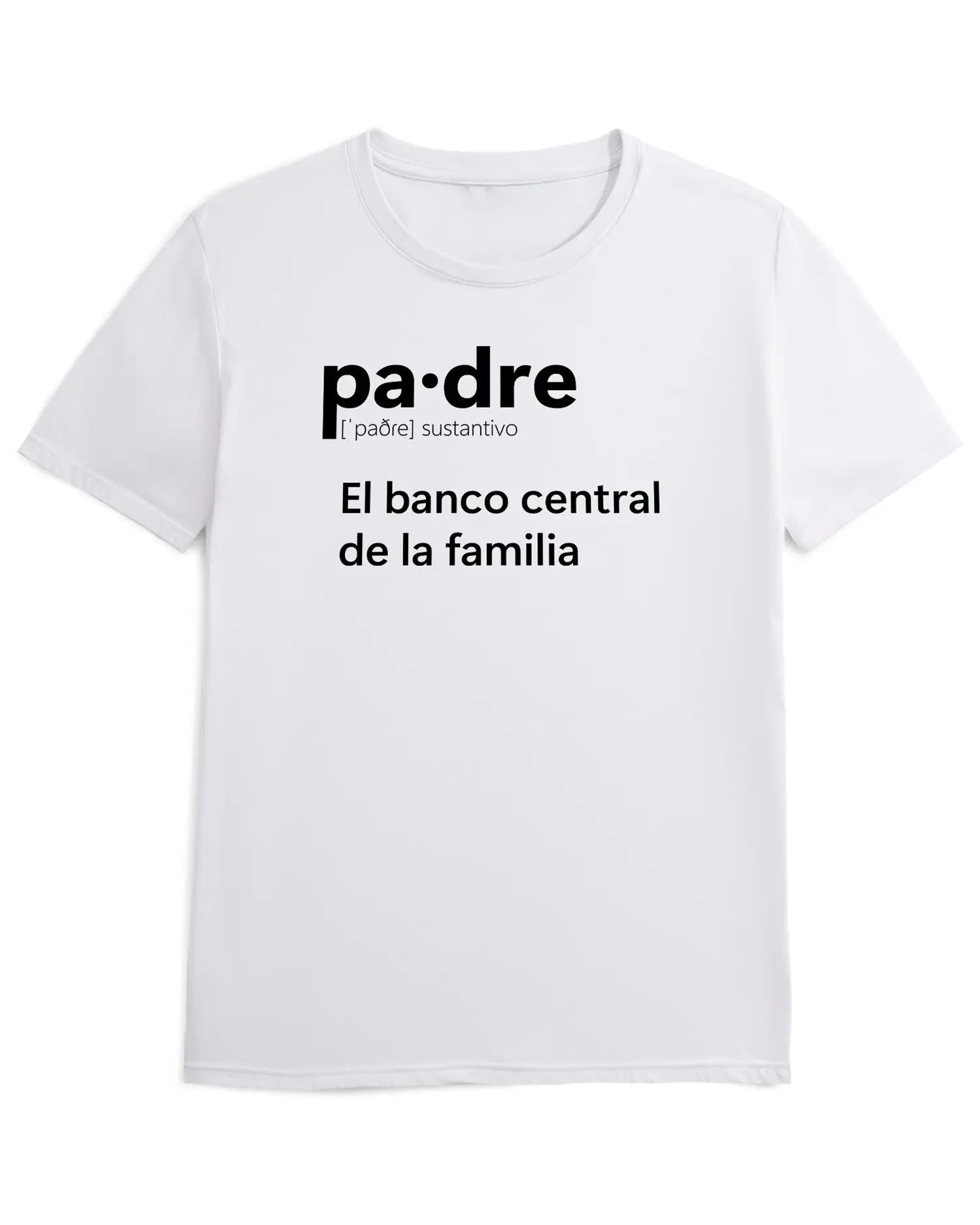 Camiseta de Manga Corta -  Padre, el Banco Central de la Familia  - 100% Algodón Home & Living