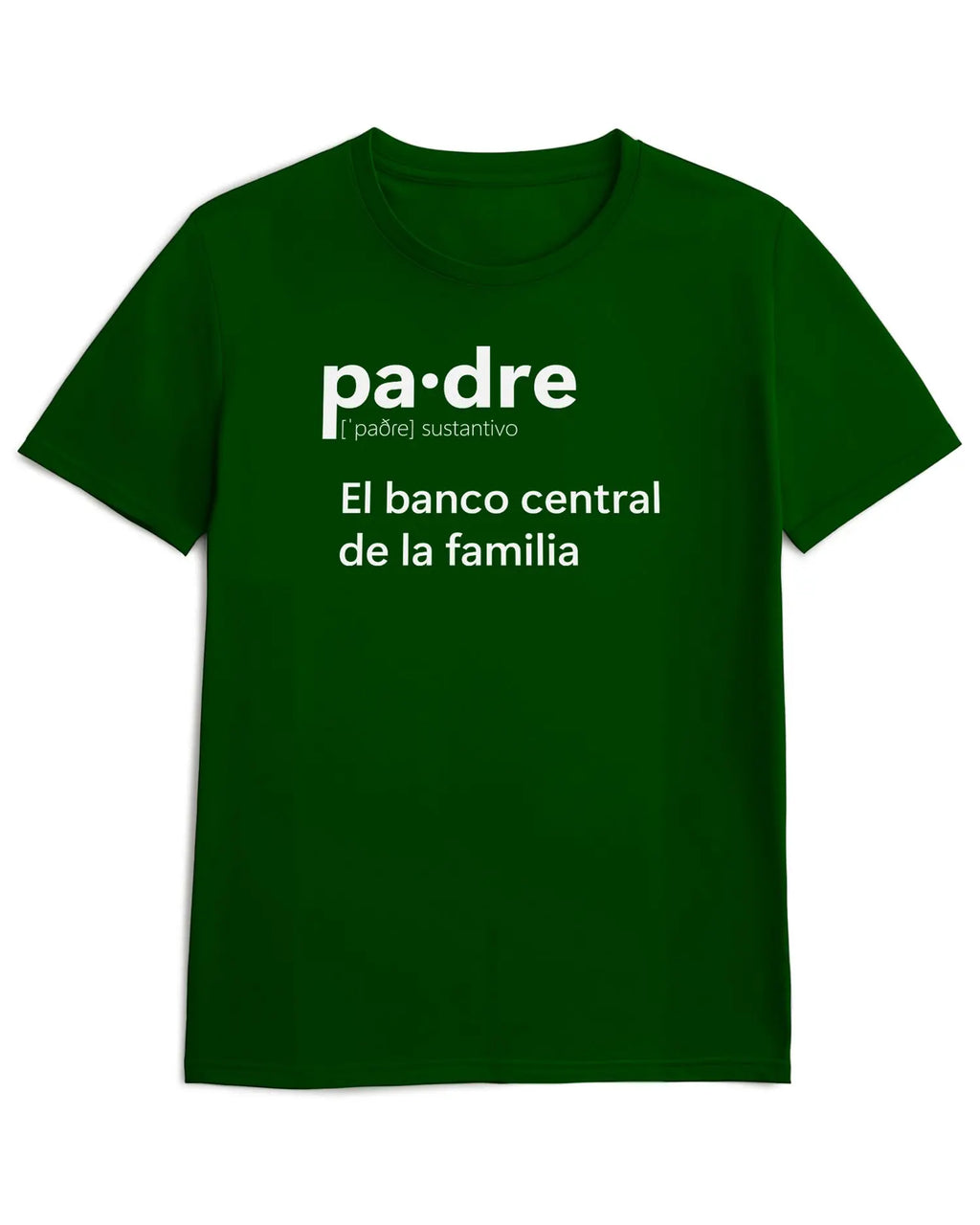 Camiseta de Manga Corta -  Padre, el Banco Central de la Familia  - 100% Algodón Home & Living