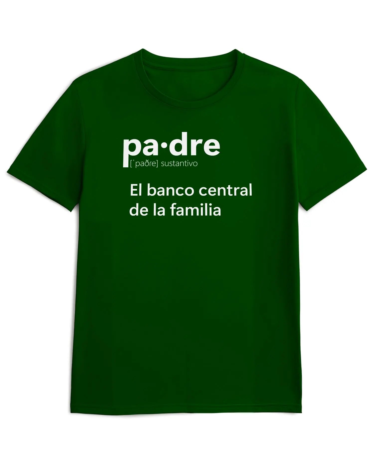 Camiseta de Manga Corta -  Padre, el Banco Central de la Familia  - 100% Algodón Home & Living