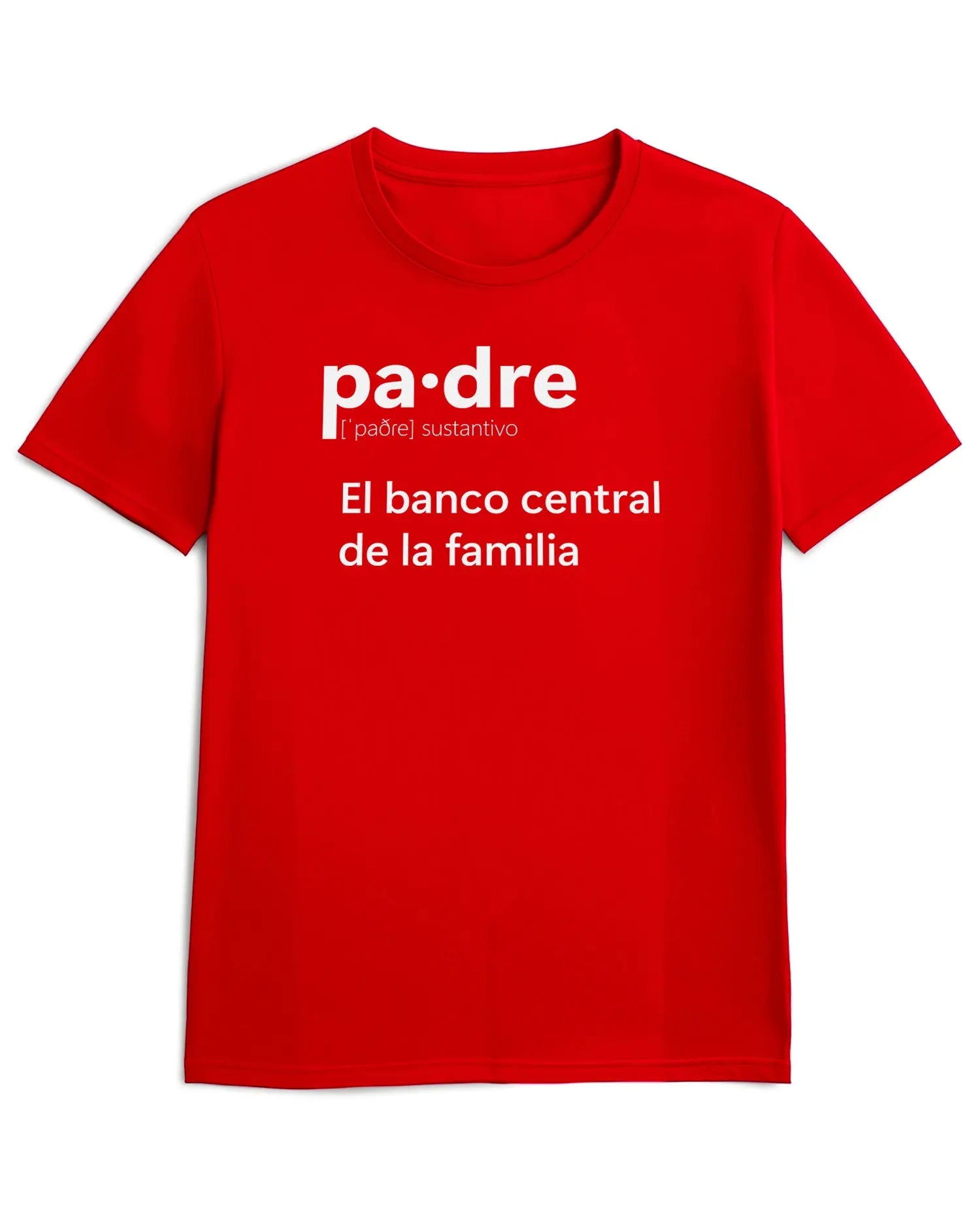 Camiseta de Manga Corta -  Padre, el Banco Central de la Familia  - 100% Algodón Home & Living