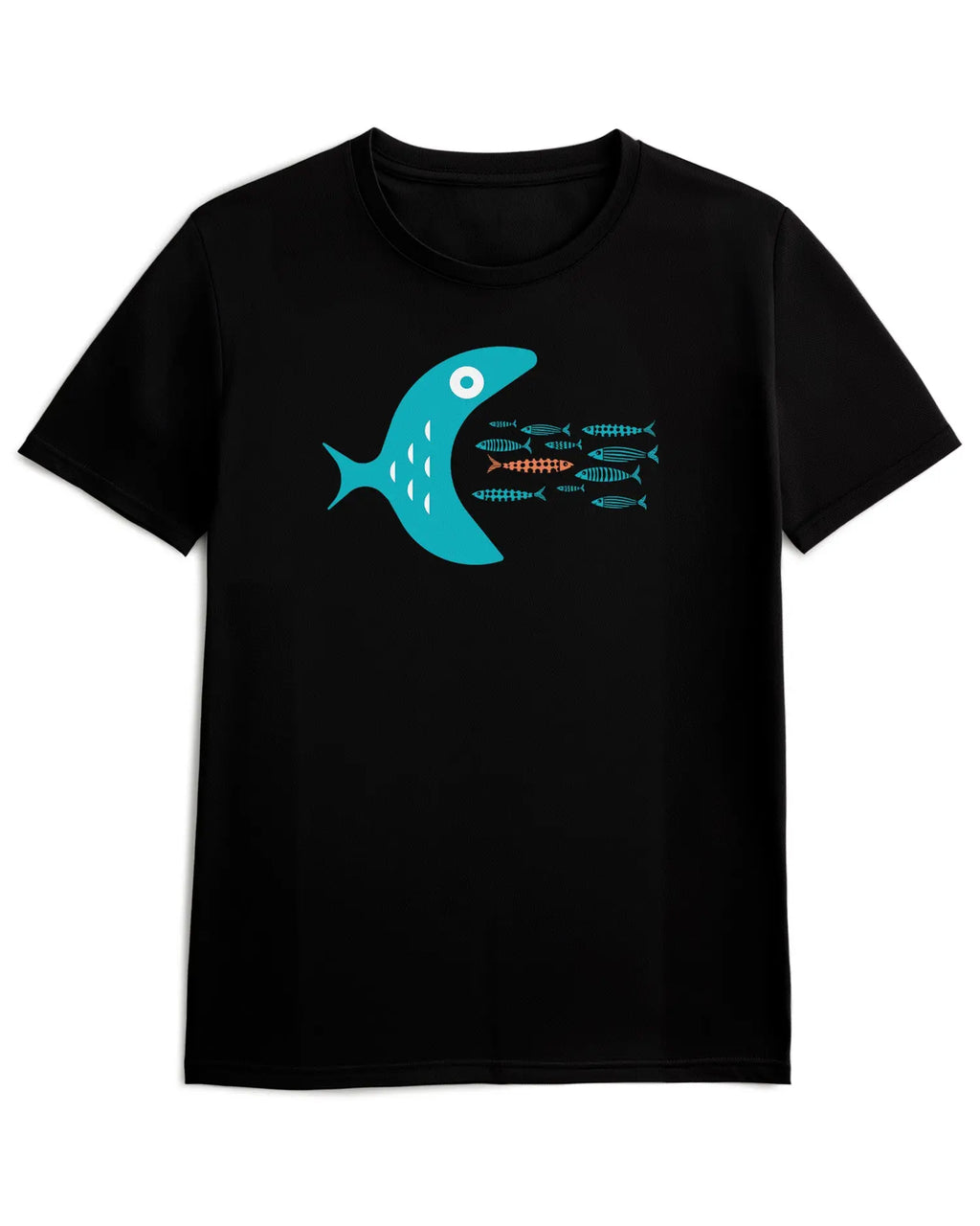 Camiseta de Manga Corta -  Pez Grande  - 100% Algodón Home & Living