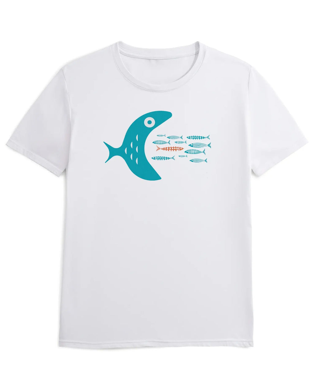Camiseta de Manga Corta -  Pez Grande  - 100% Algodón Home & Living