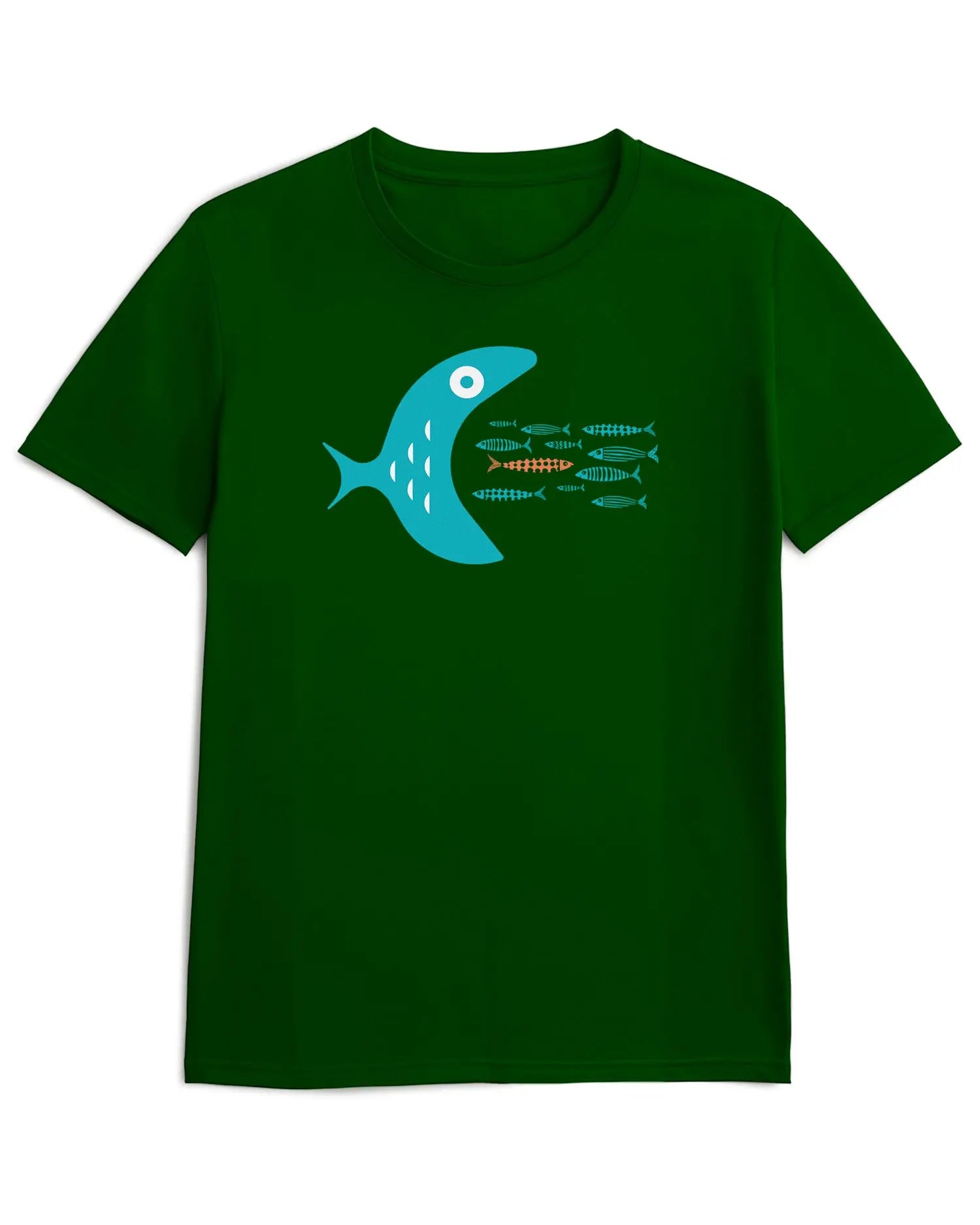 Camiseta de Manga Corta -  Pez Grande  - 100% Algodón Home & Living