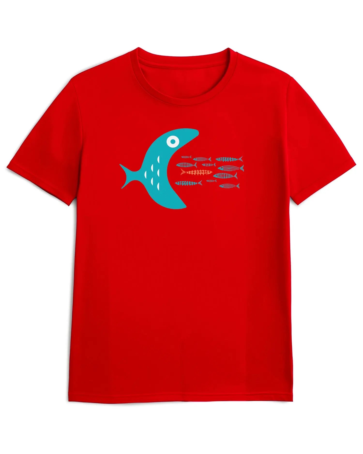 Camiseta de Manga Corta -  Pez Grande  - 100% Algodón Home & Living