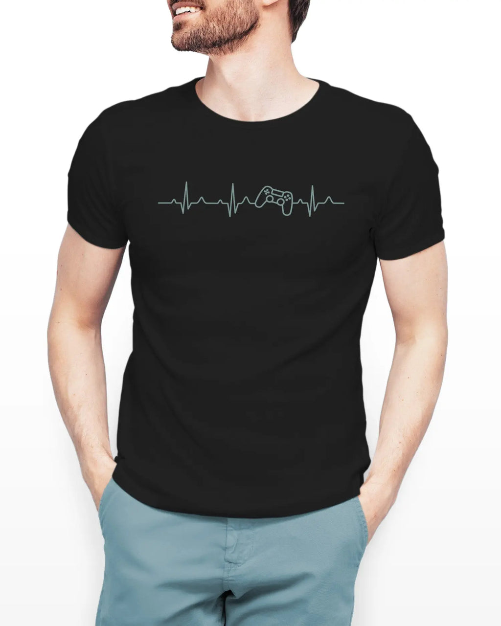 Camiseta de Manga Corta -  Pulso Gamer  - 100% Algodón Home & Living