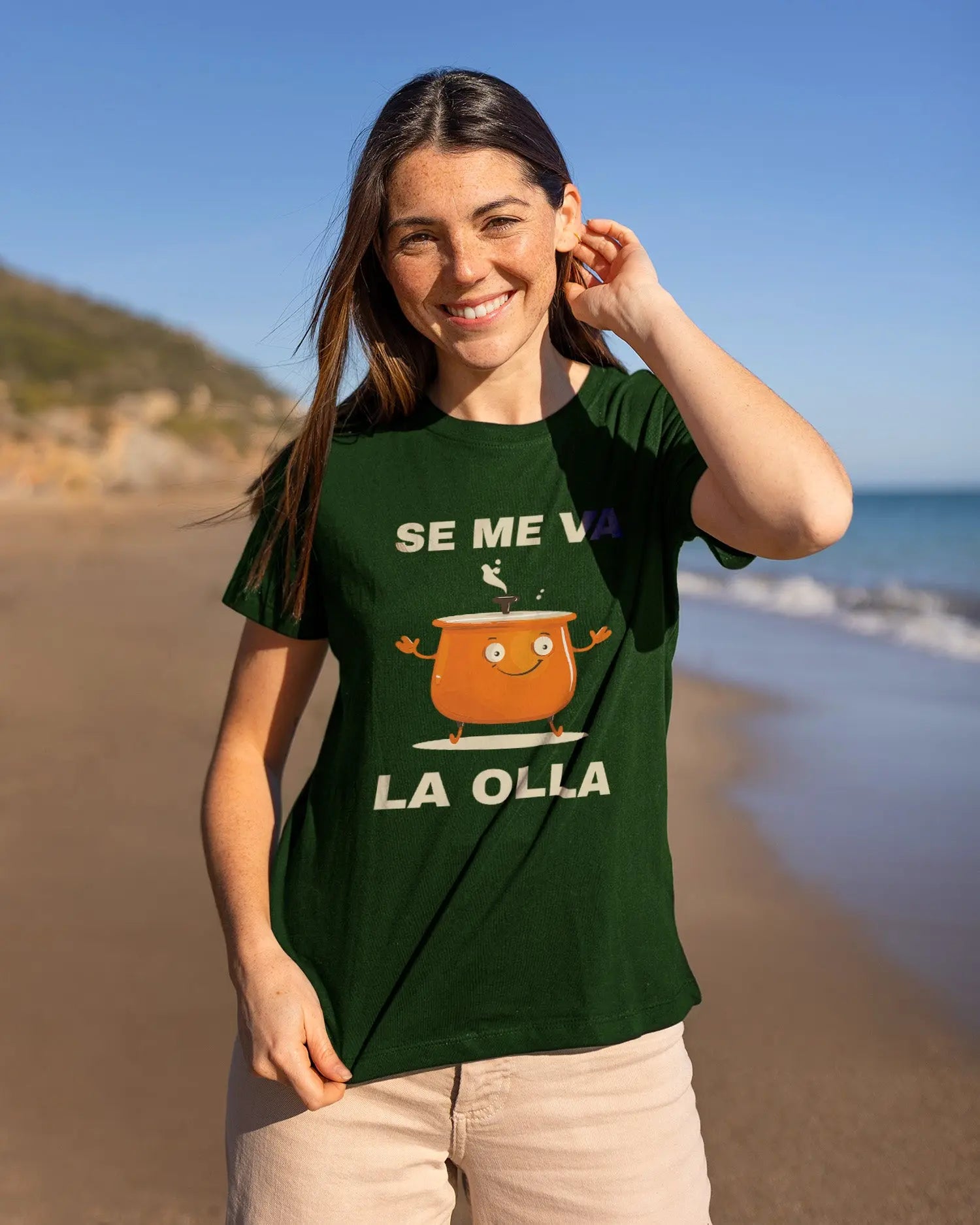 Camiseta de Manga Corta -  Se me Va la Olla  - 100% Algodón Home & Living