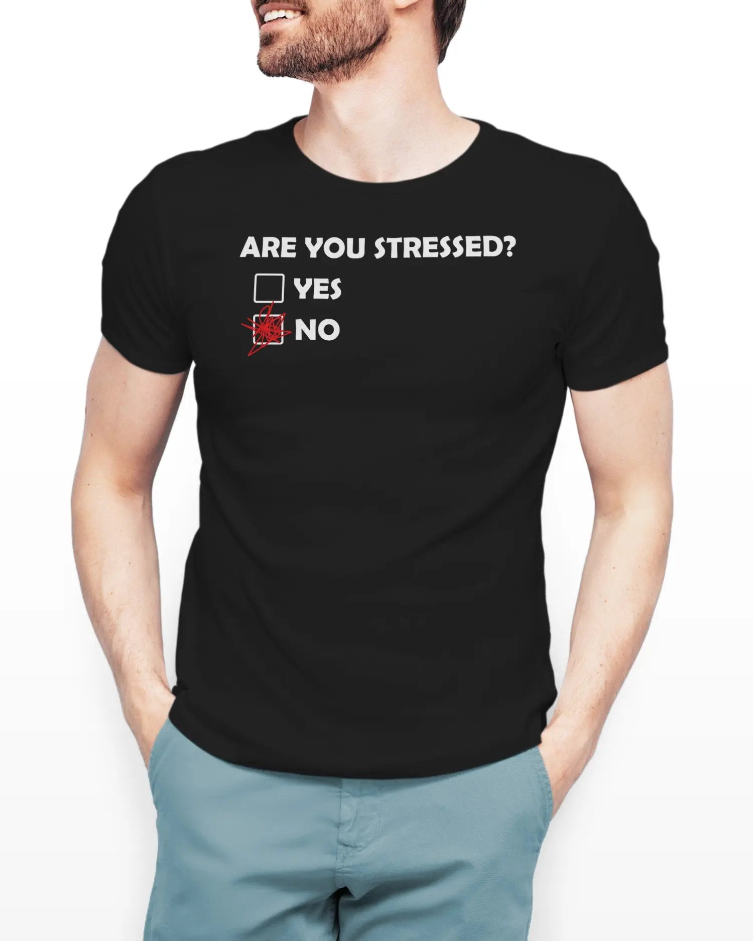 Camiseta de Manga Corta -  ¿Are you Stressed?  - 100% Algodón Home & Living