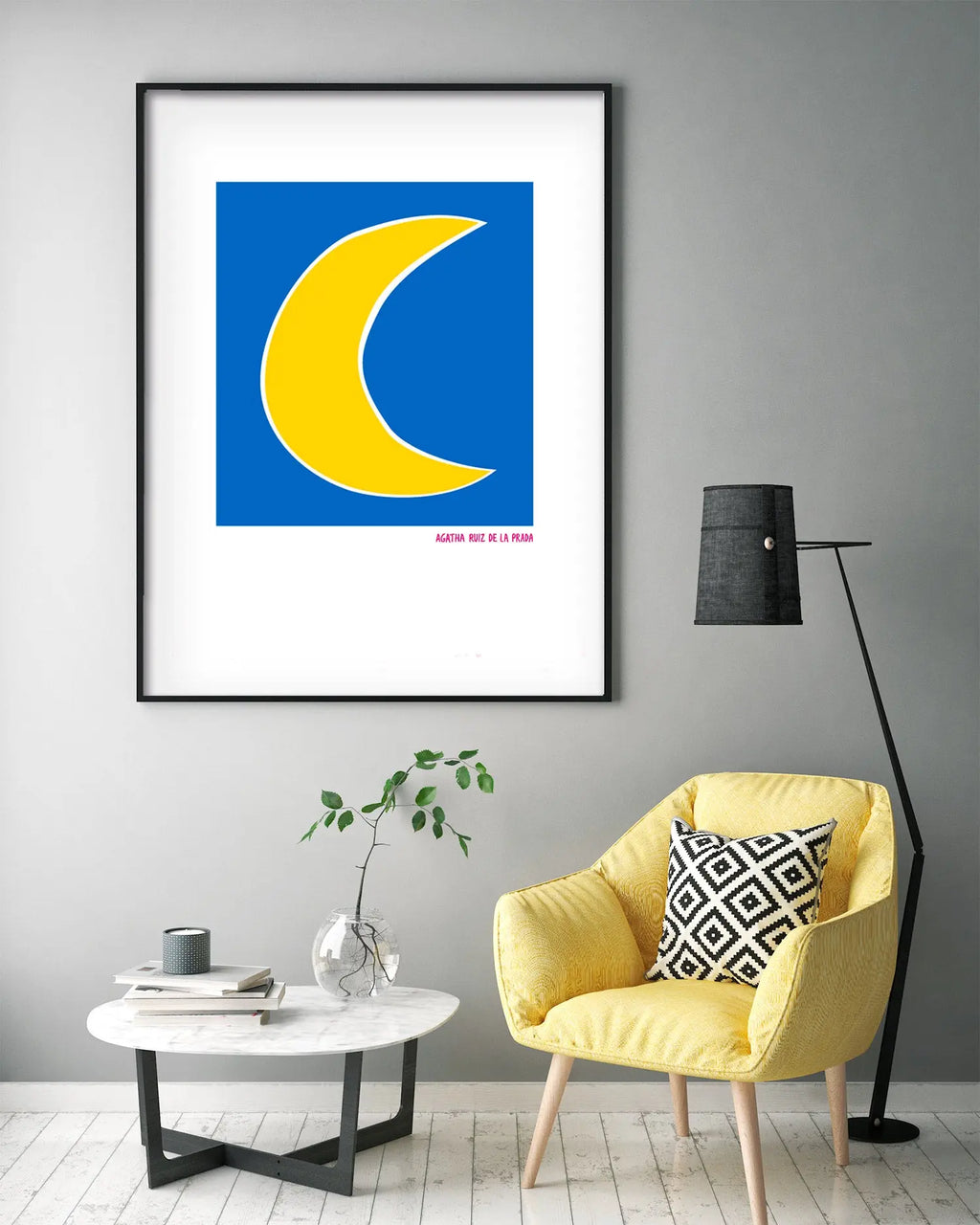 Cuadro Agatha Ruiz de la Prada Luna Azul freeshipping - Home and Living