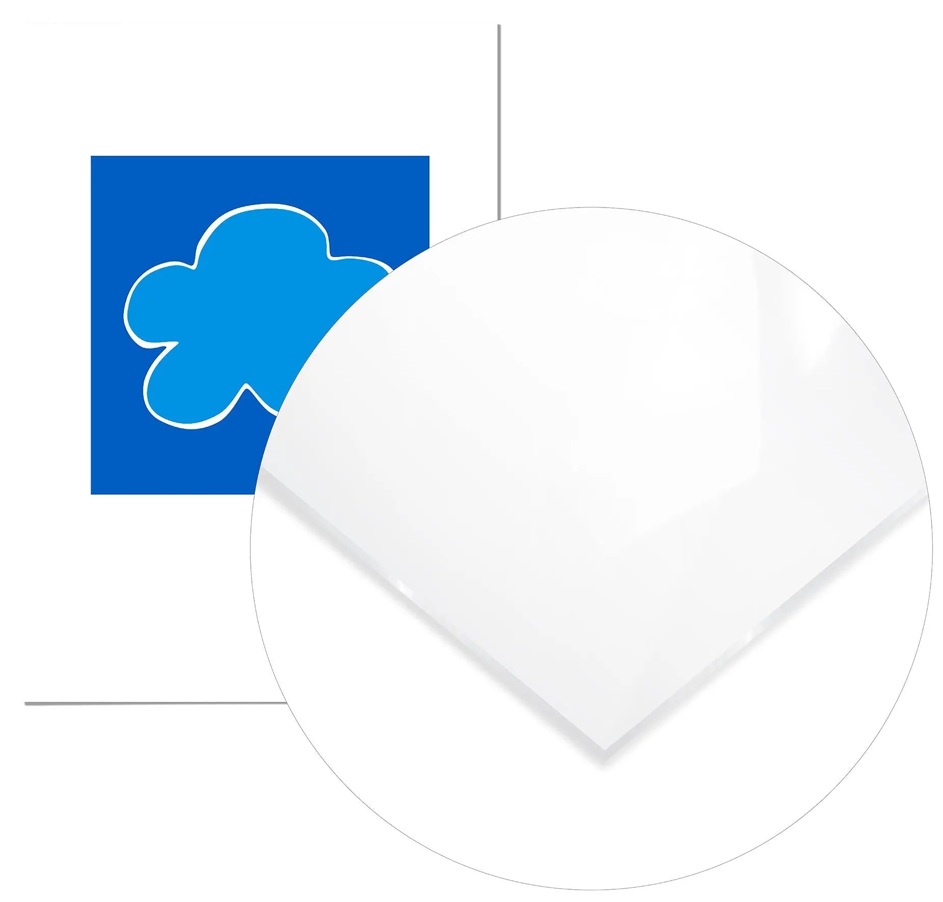 Cuadro Agatha Ruiz de la Prada Nube Fondo Azul Home & Living MetacrilatoEnmarcado70x100cm