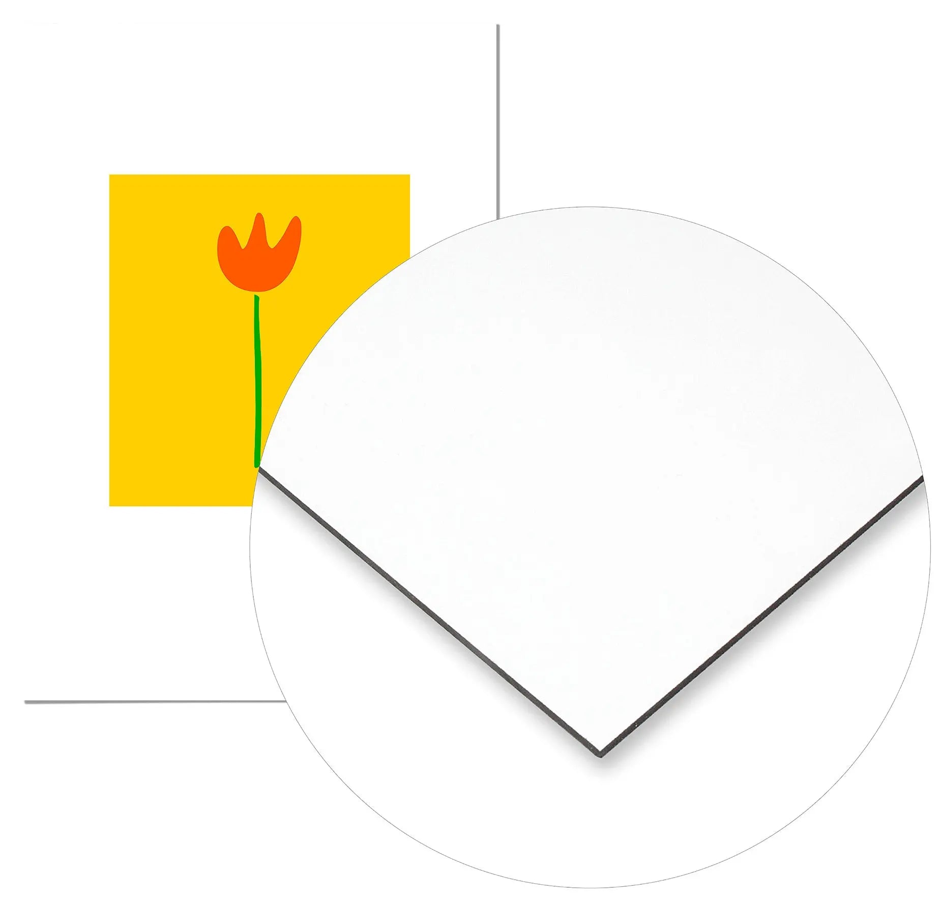 Cuadro Agatha Ruiz de la Prada Tulipán Fondo Amarillo freeshipping - Home and Living