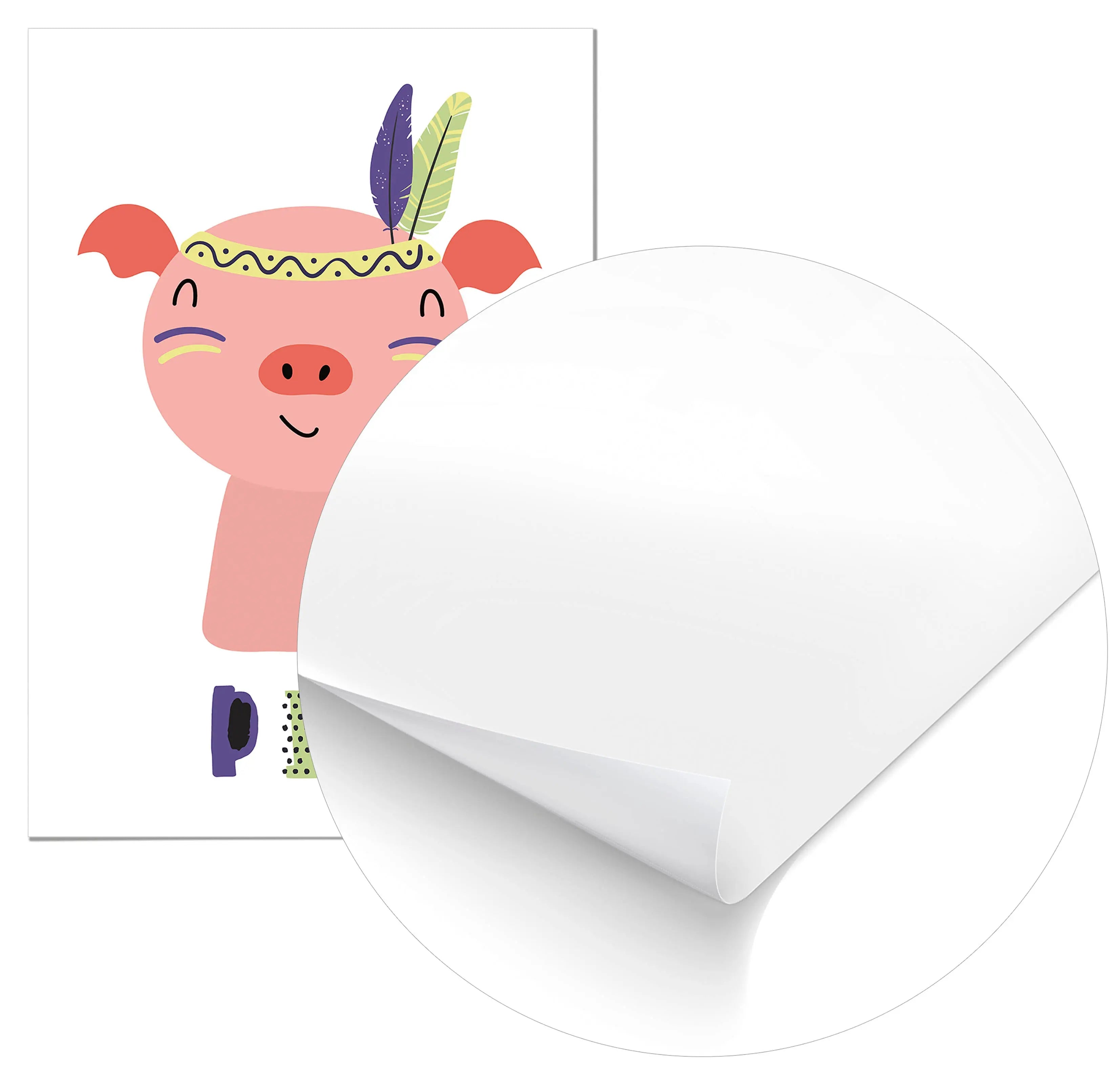 Cuadro Cerdo Home & Living Póster70x100cm