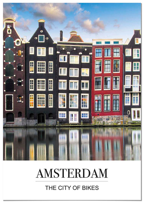 Cuadro Ciudad de Ámsterdam con Mensaje Home & Living 