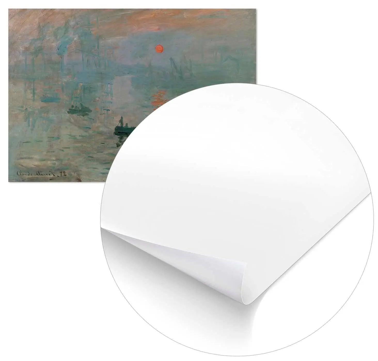 Cuadro Claude Monet Impresión, Sol Naciente Home & Living Póster30x21cm