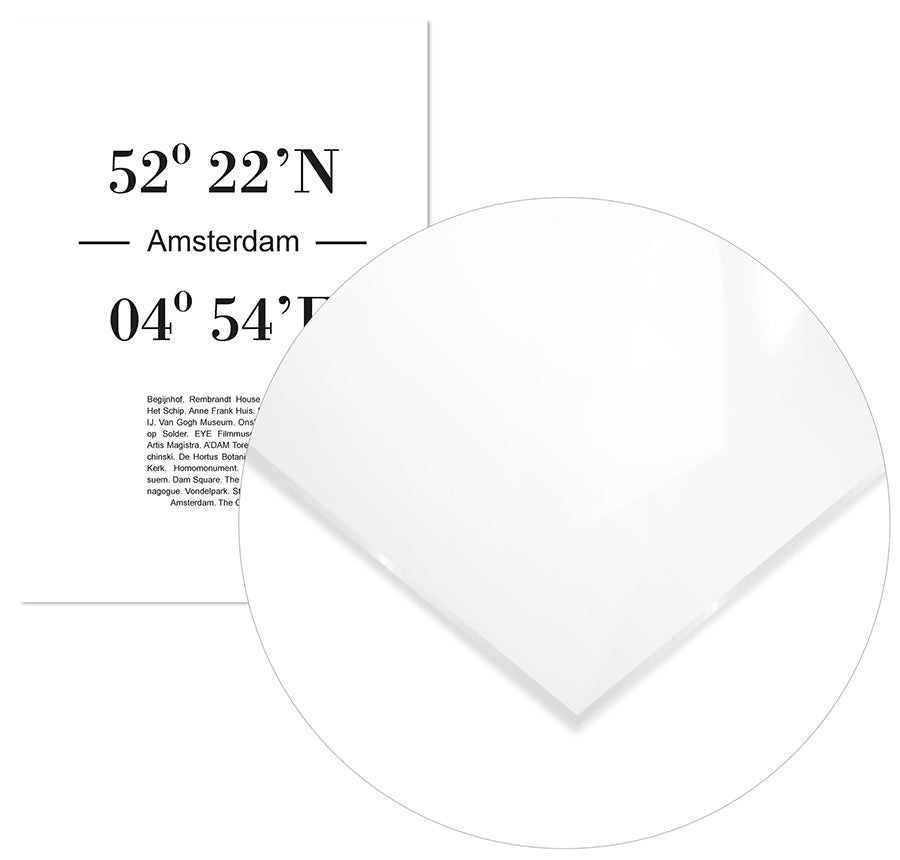 Cuadro Coordenadas de Ámsterdam Home & Living 