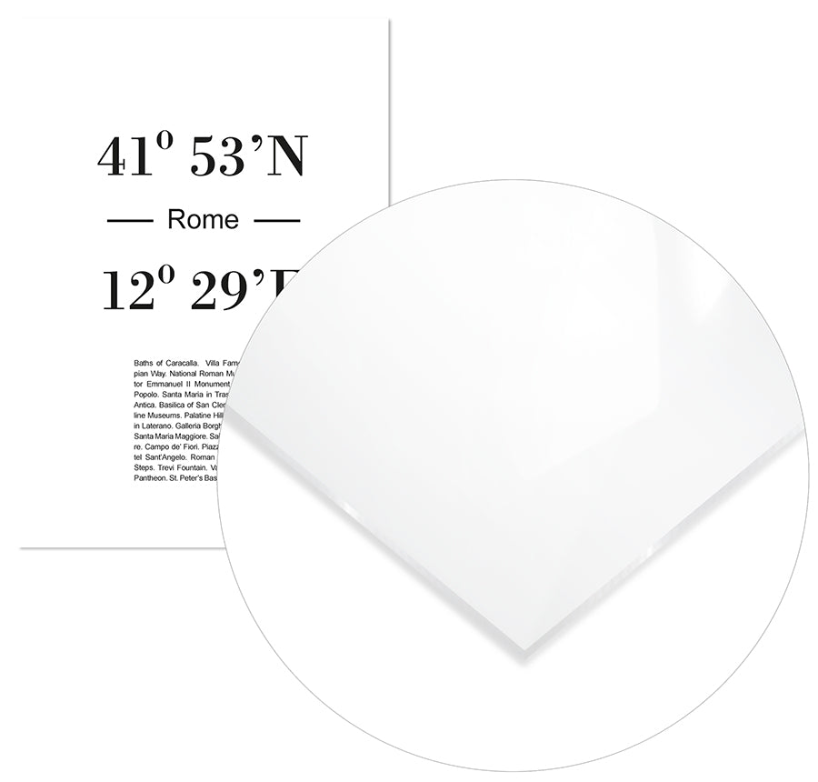 Cuadro Coordenadas de Roma Home & Living 