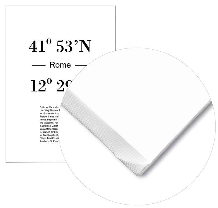 Cuadro Coordenadas de Roma Home & Living 