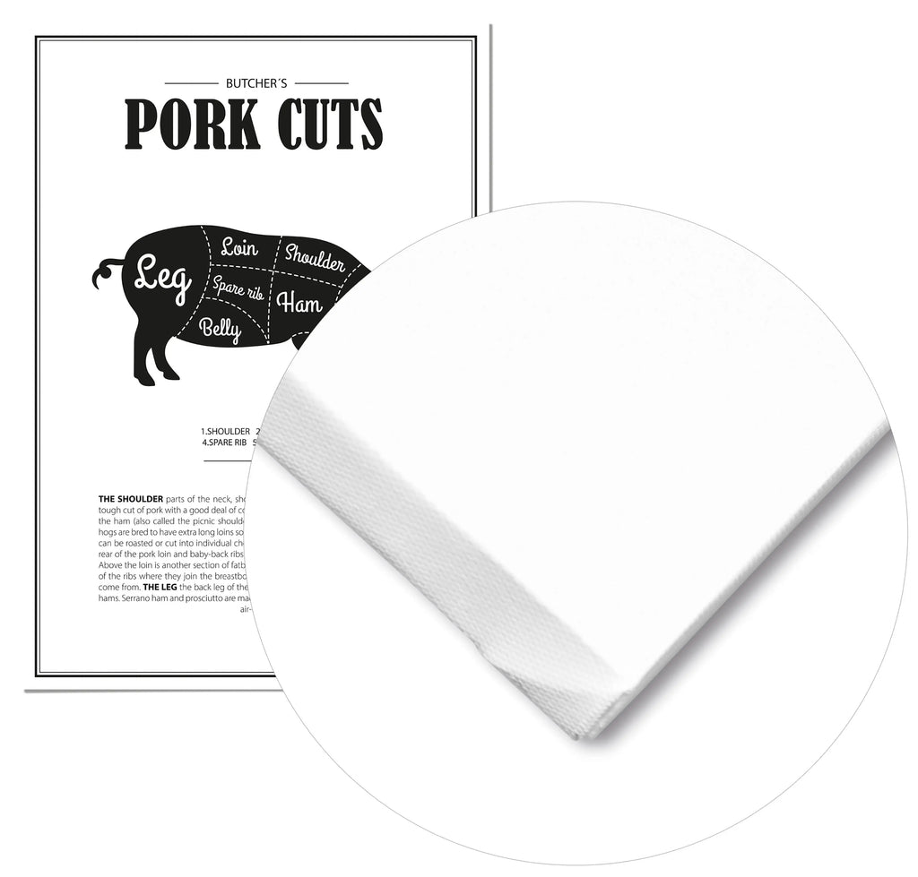 Cuadro Cortes Cerdo Home & Living Lienzo70x100cm