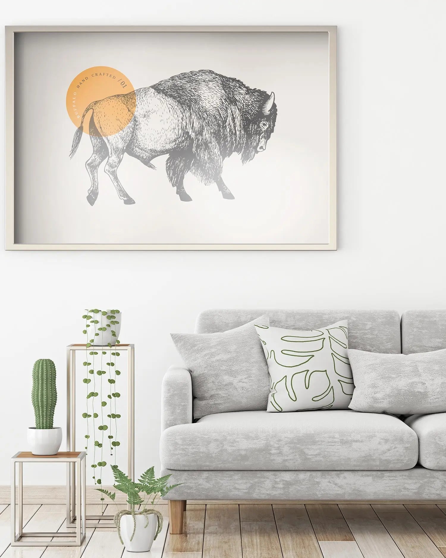 Cuadro Dibujo Búfalo Americano freeshipping - Home and Living