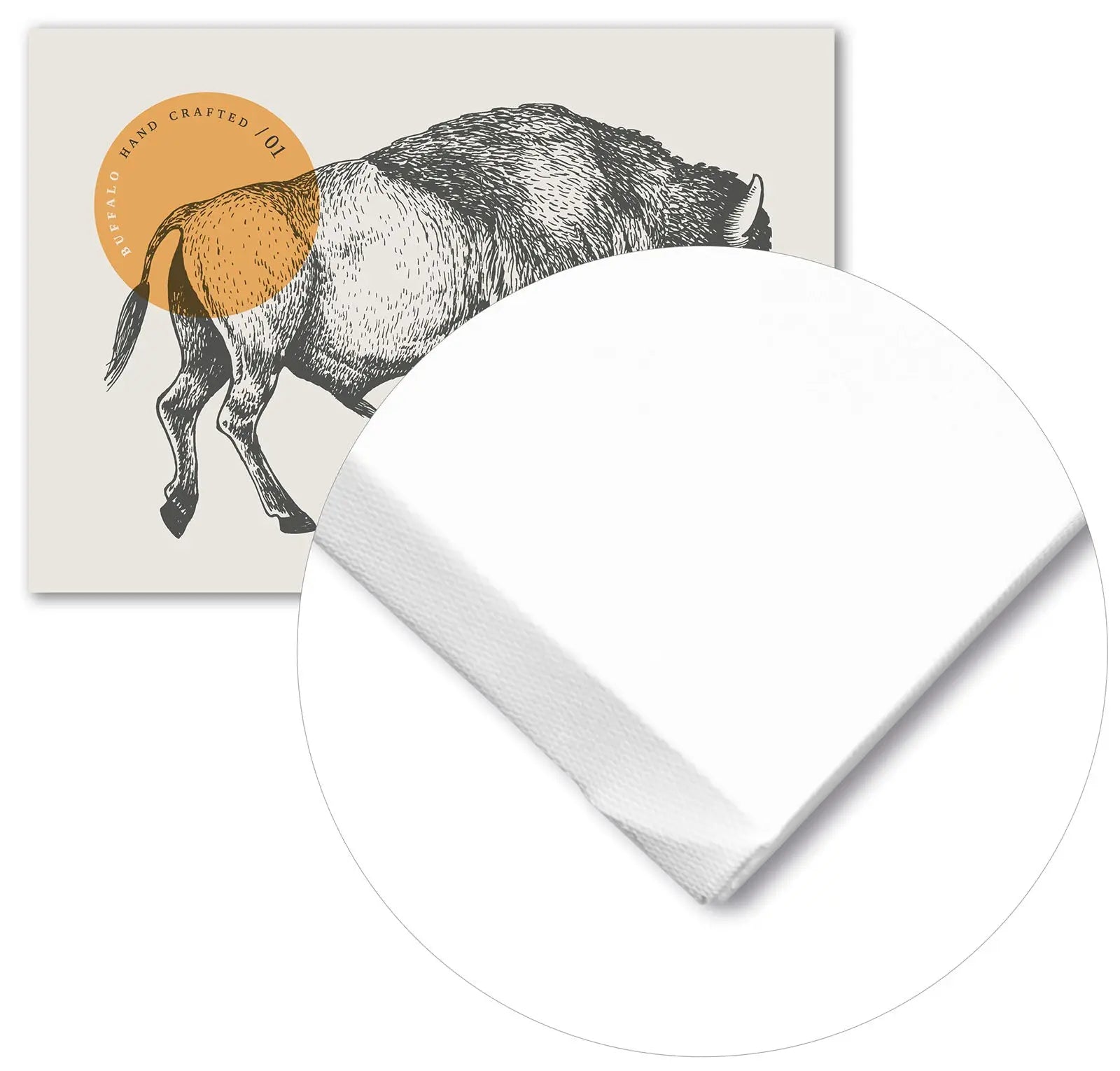 Cuadro Dibujo Búfalo Americano freeshipping - Home and Living