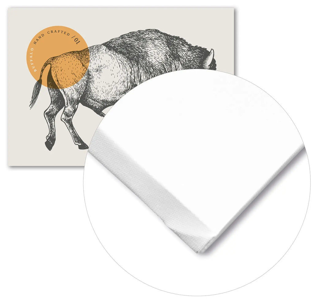 Cuadro Dibujo Búfalo Americano Home & Living Lienzo70x100cm