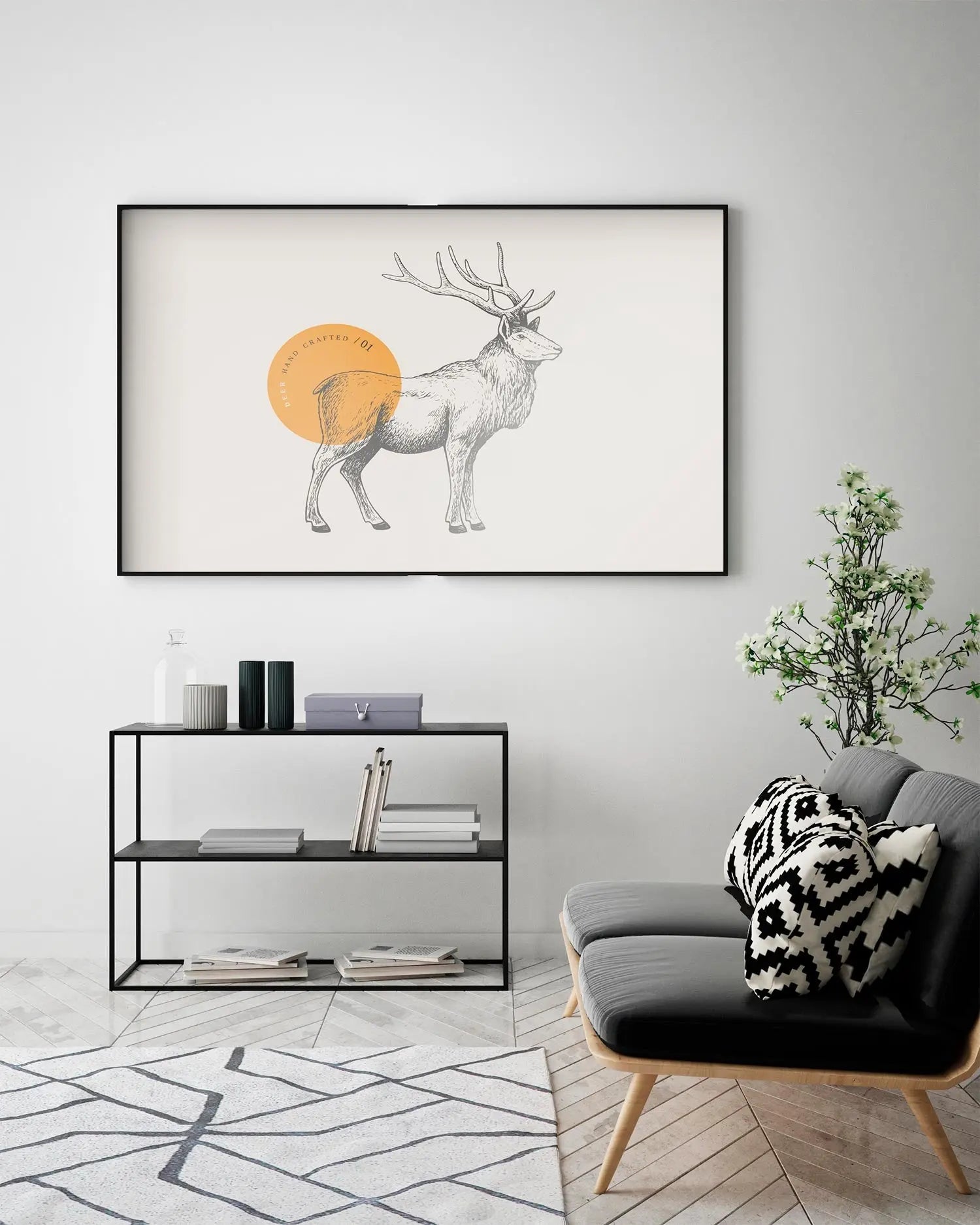 Cuadro Dibujo Ciervo freeshipping - Home and Living