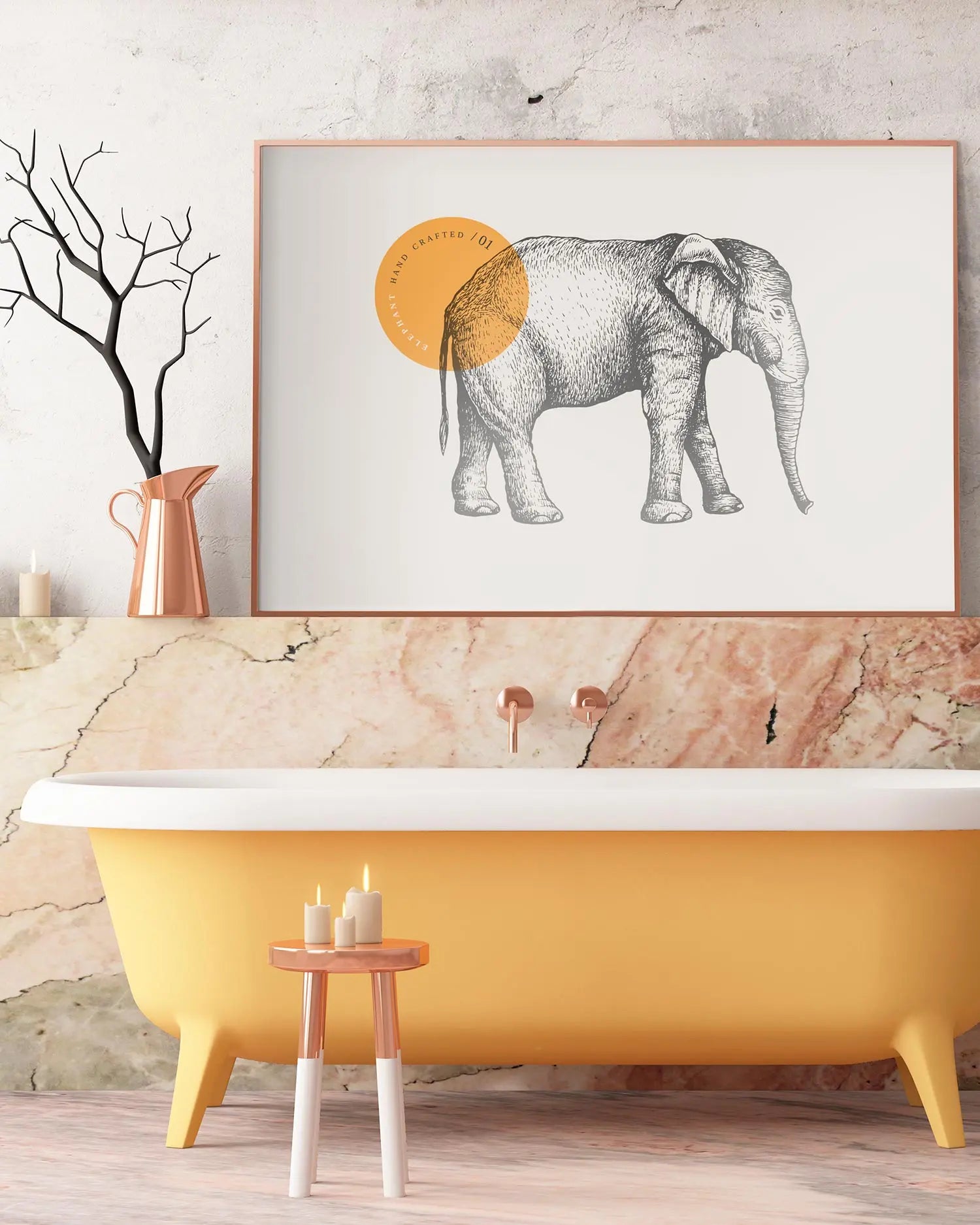 Cuadro Dibujo Elefante freeshipping - Home and Living