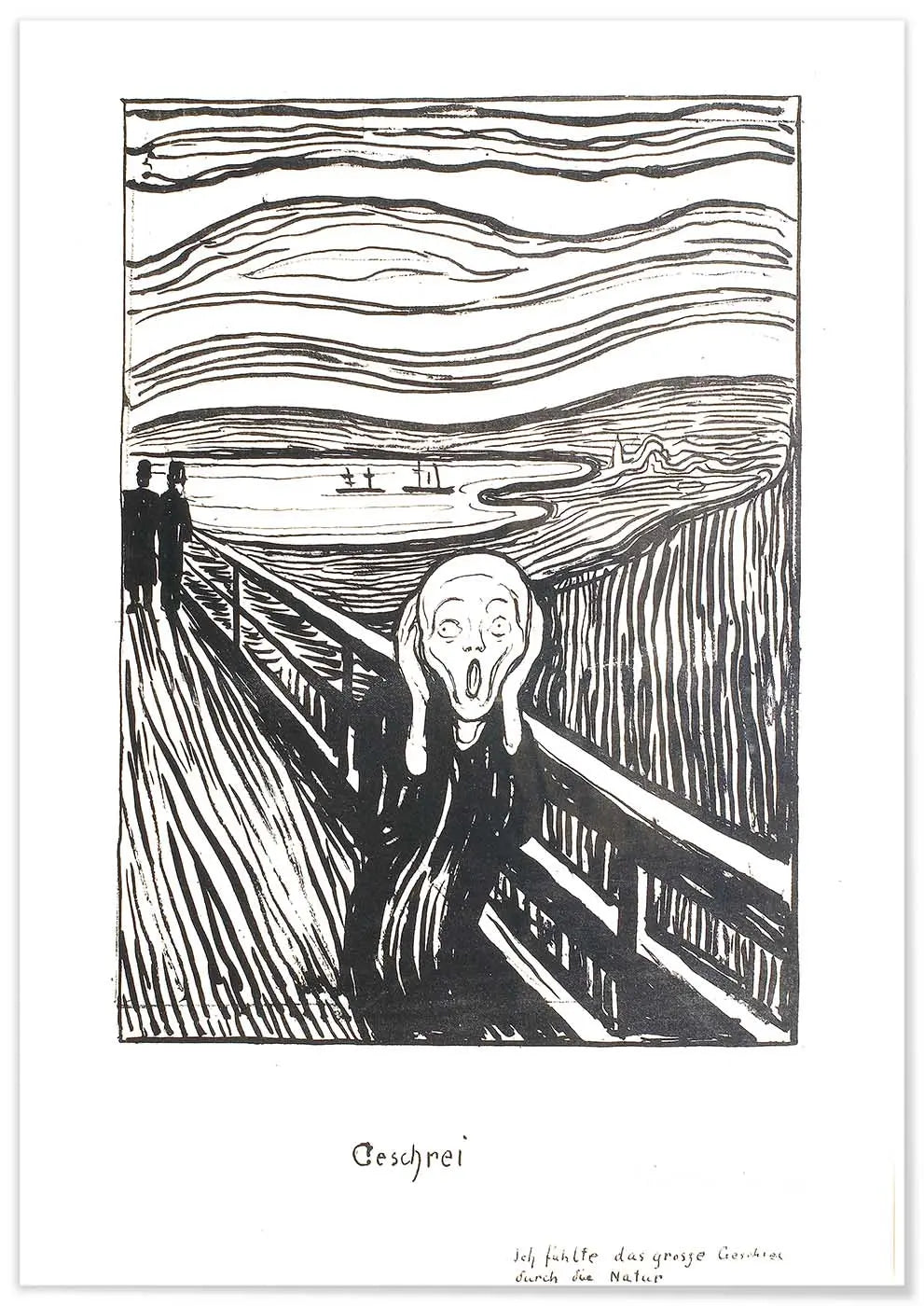 Cuadro Edvard Munch El Grito Blanco y Negro freeshipping - Home and Living
