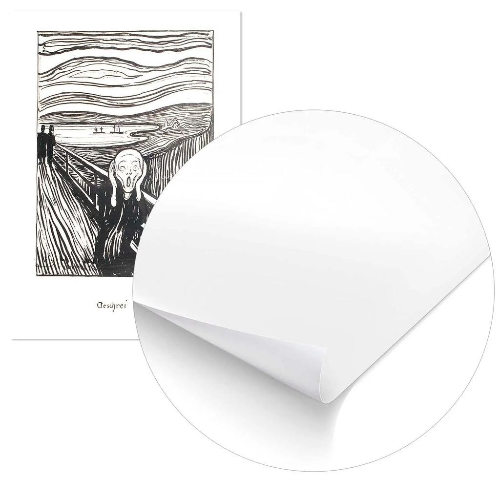 Cuadro Edvard Munch El Grito Blanco y Negro freeshipping - Home and Living
