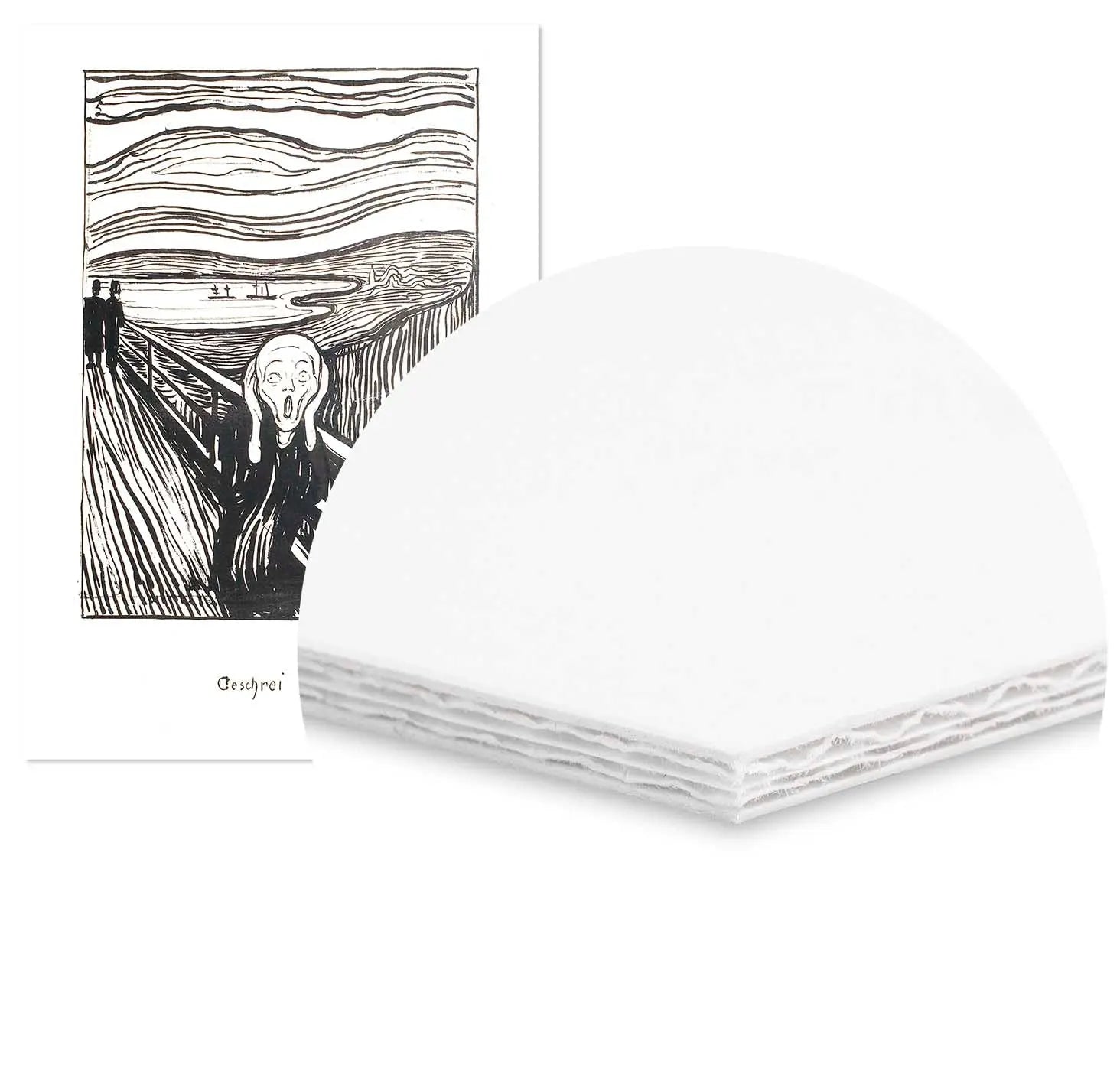 Cuadro Edvard Munch El Grito Blanco y Negro freeshipping - Home and Living
