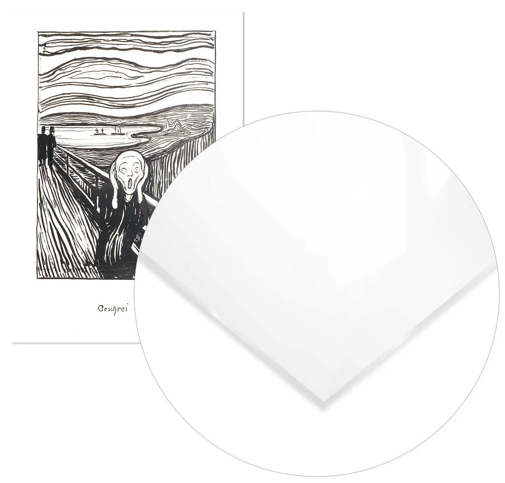 Cuadro Edvard Munch El Grito Blanco y Negro freeshipping - Home and Living