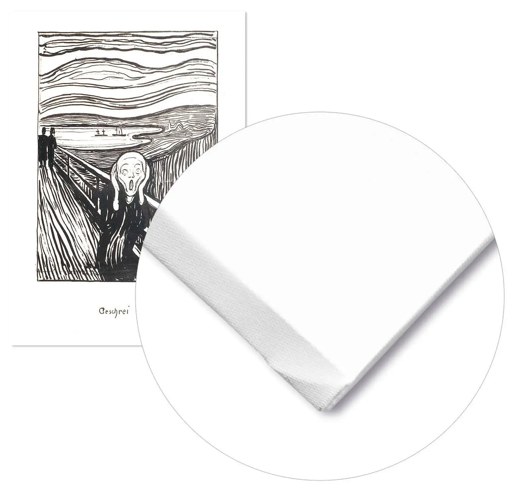 Cuadro Edvard Munch El Grito Blanco y Negro Home & Living Lienzo70x100cm