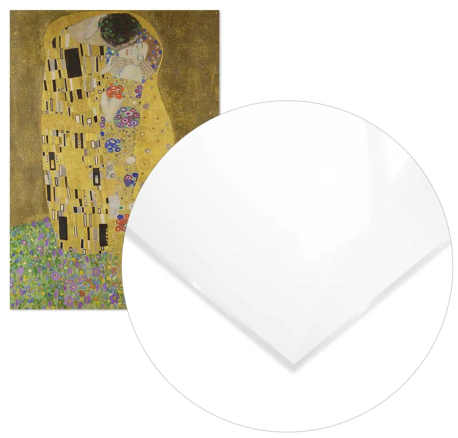 Cuadro Gustav Klimt El Beso Home & Living MetacrilatoEnmarcado70x100cm