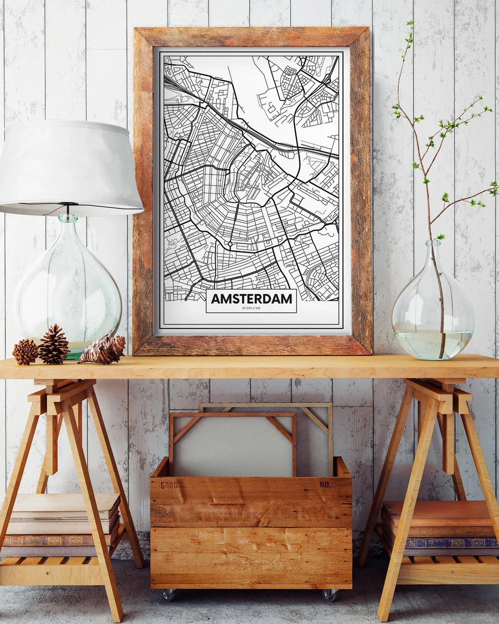 Cuadro Mapa Ámsterdam freeshipping - Home and Living