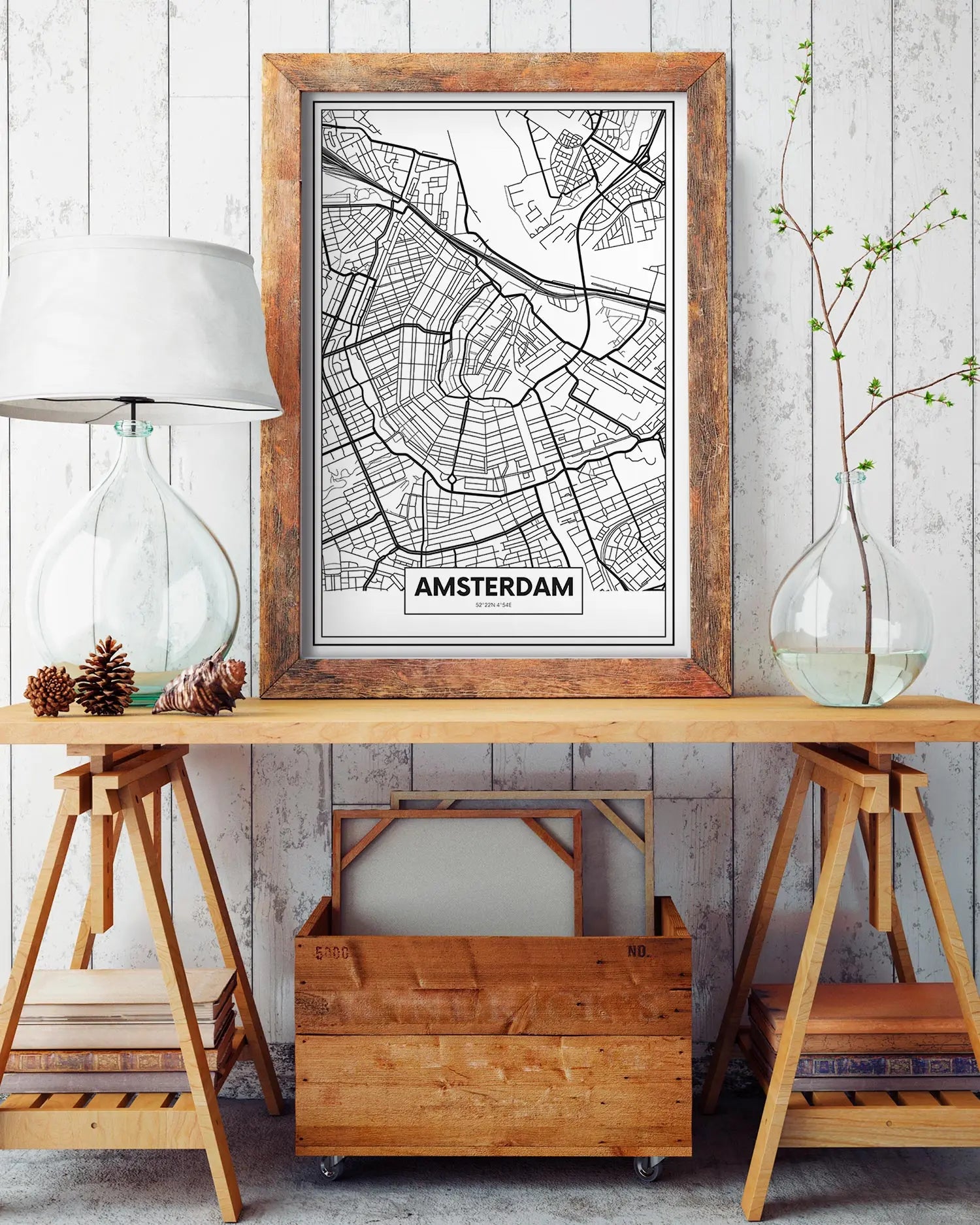 Cuadro Mapa Ámsterdam freeshipping - Home and Living