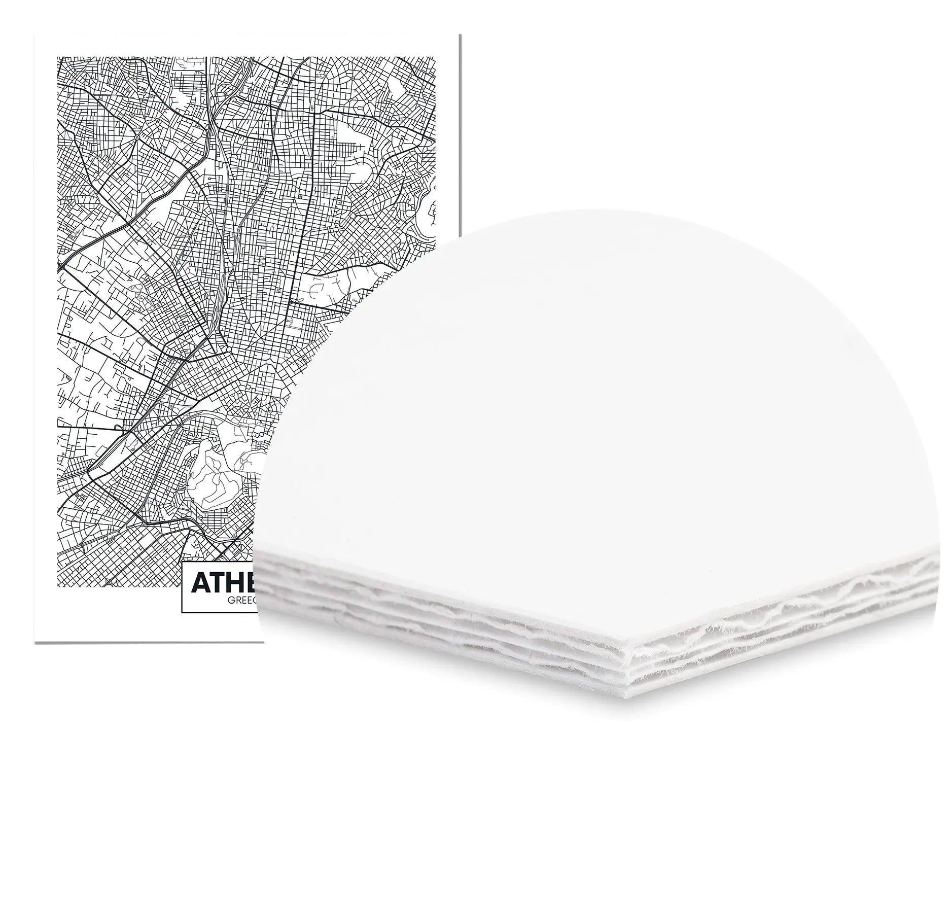 Cuadro Mapa Atenas freeshipping - Home and Living