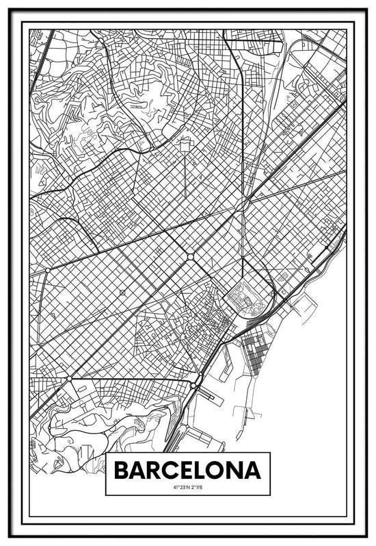 Cuadro Mapa Barcelona freeshipping - Home and Living
