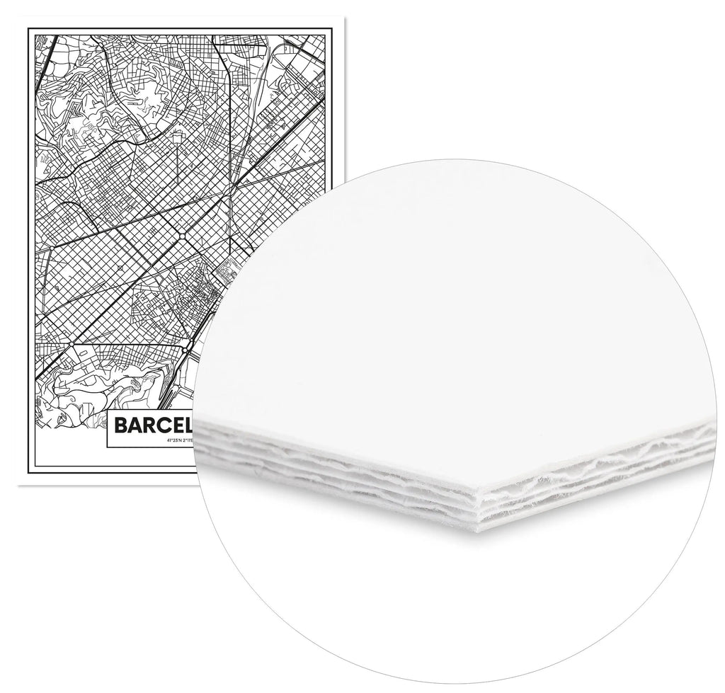 Cuadro Mapa Barcelona Home & Living CuadroEnmarcado70x100cm