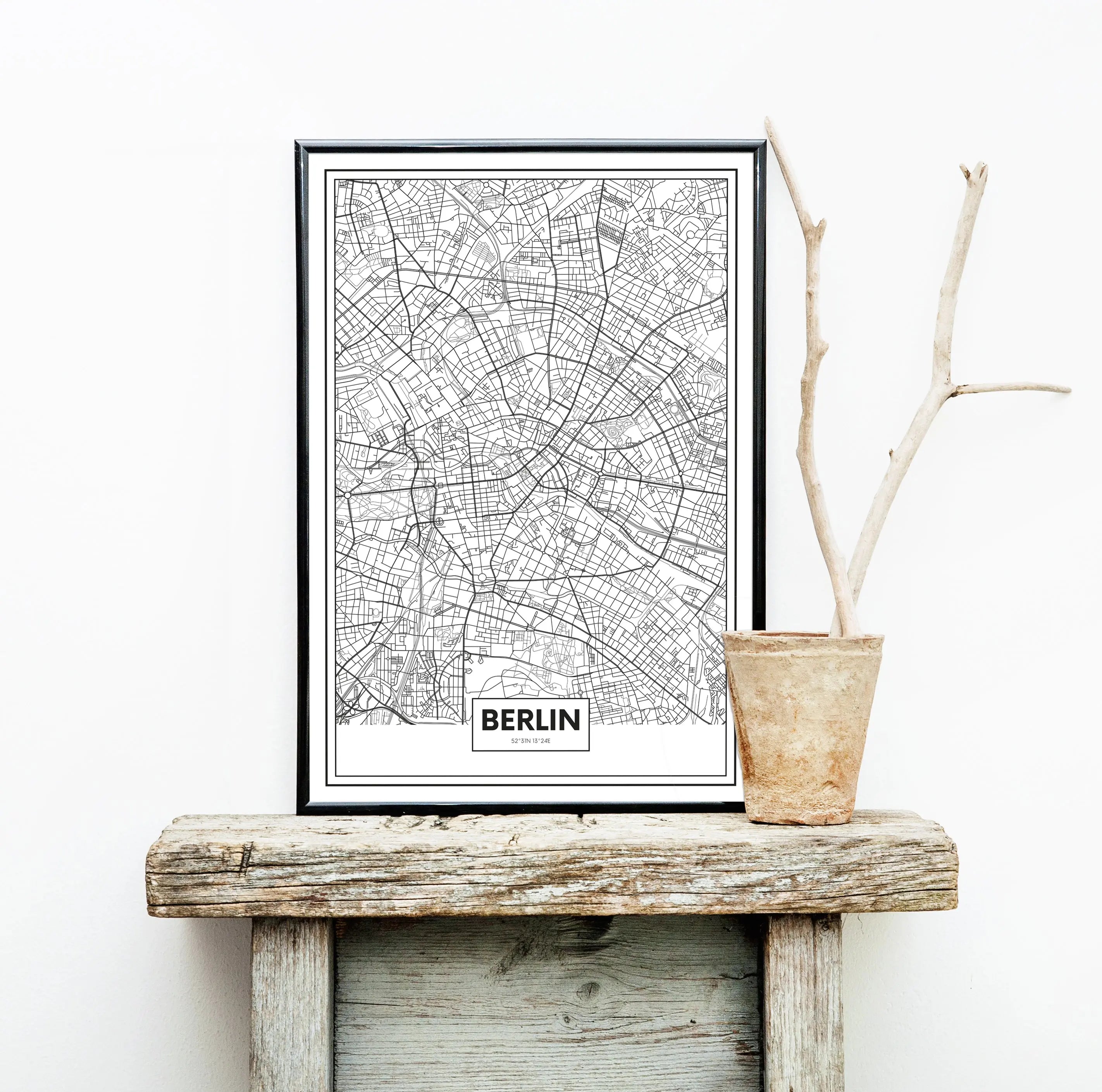 Cuadro Mapa Berlín freeshipping - Home and Living