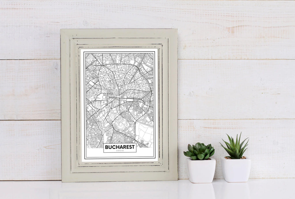 Cuadro Mapa Bucarest freeshipping - Home and Living