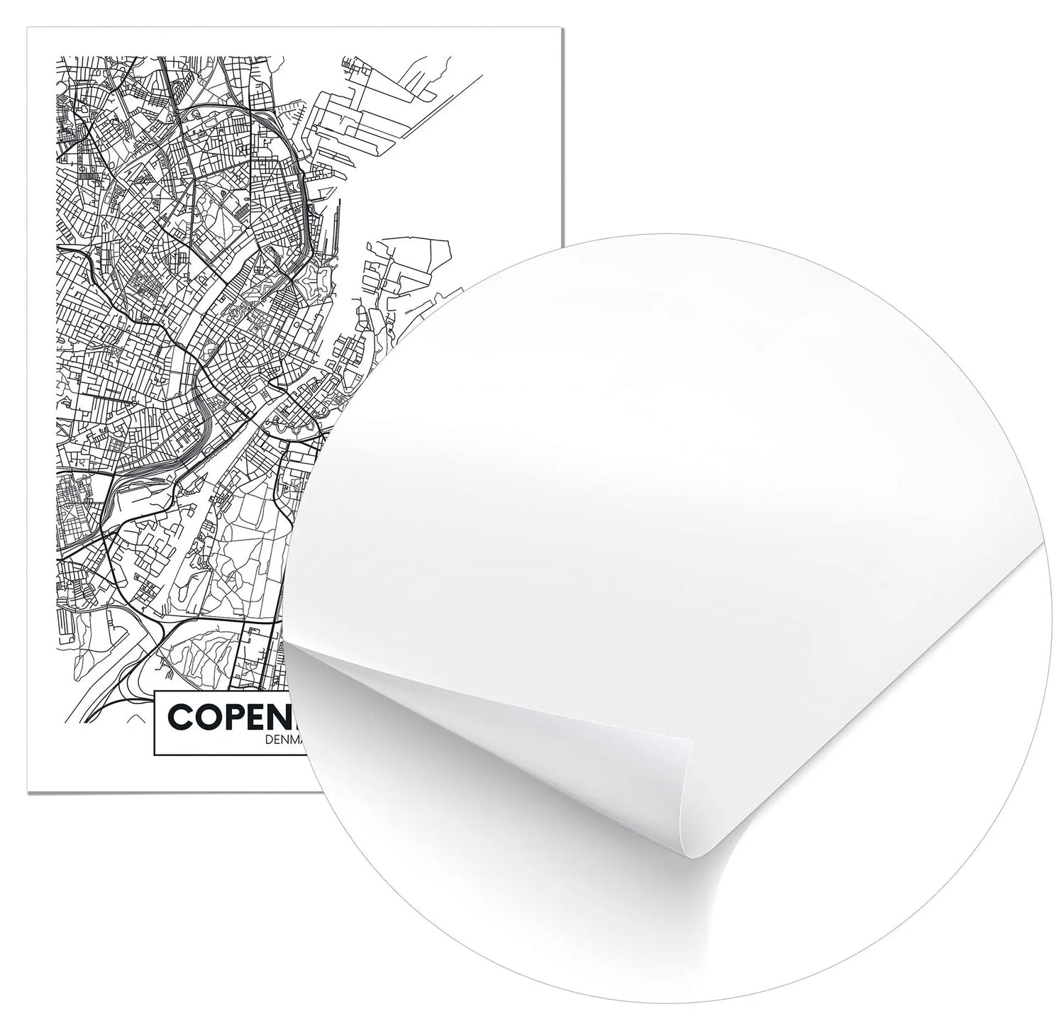 Cuadro Mapa Copenague freeshipping - Home and Living